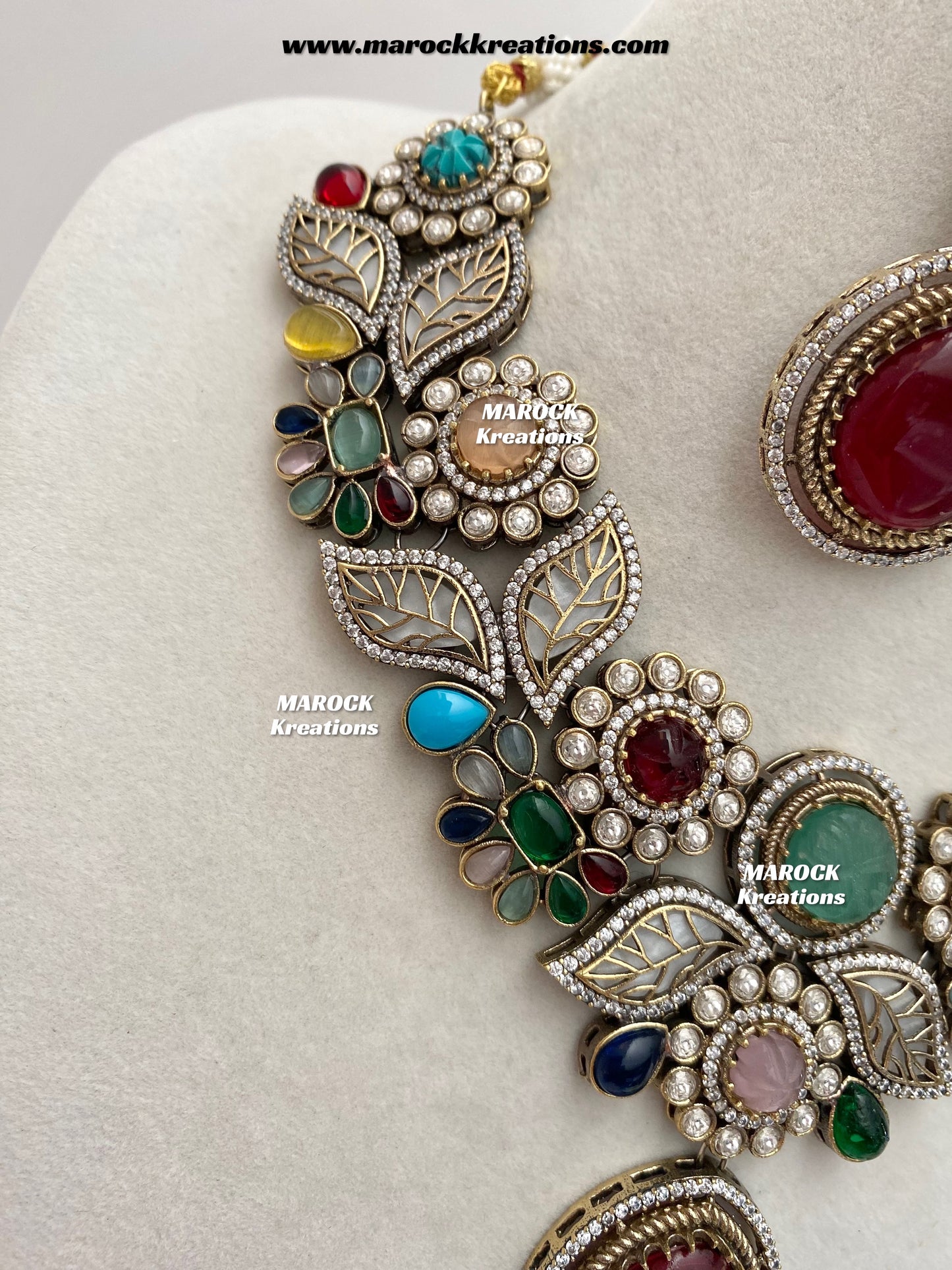 Angela Sabyasachi inspired Premium Quality Moissanite Kundan Necklace set