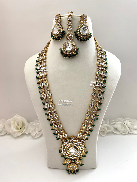Yashika Premium Quality Kundan Rani Haar/Long necklace set