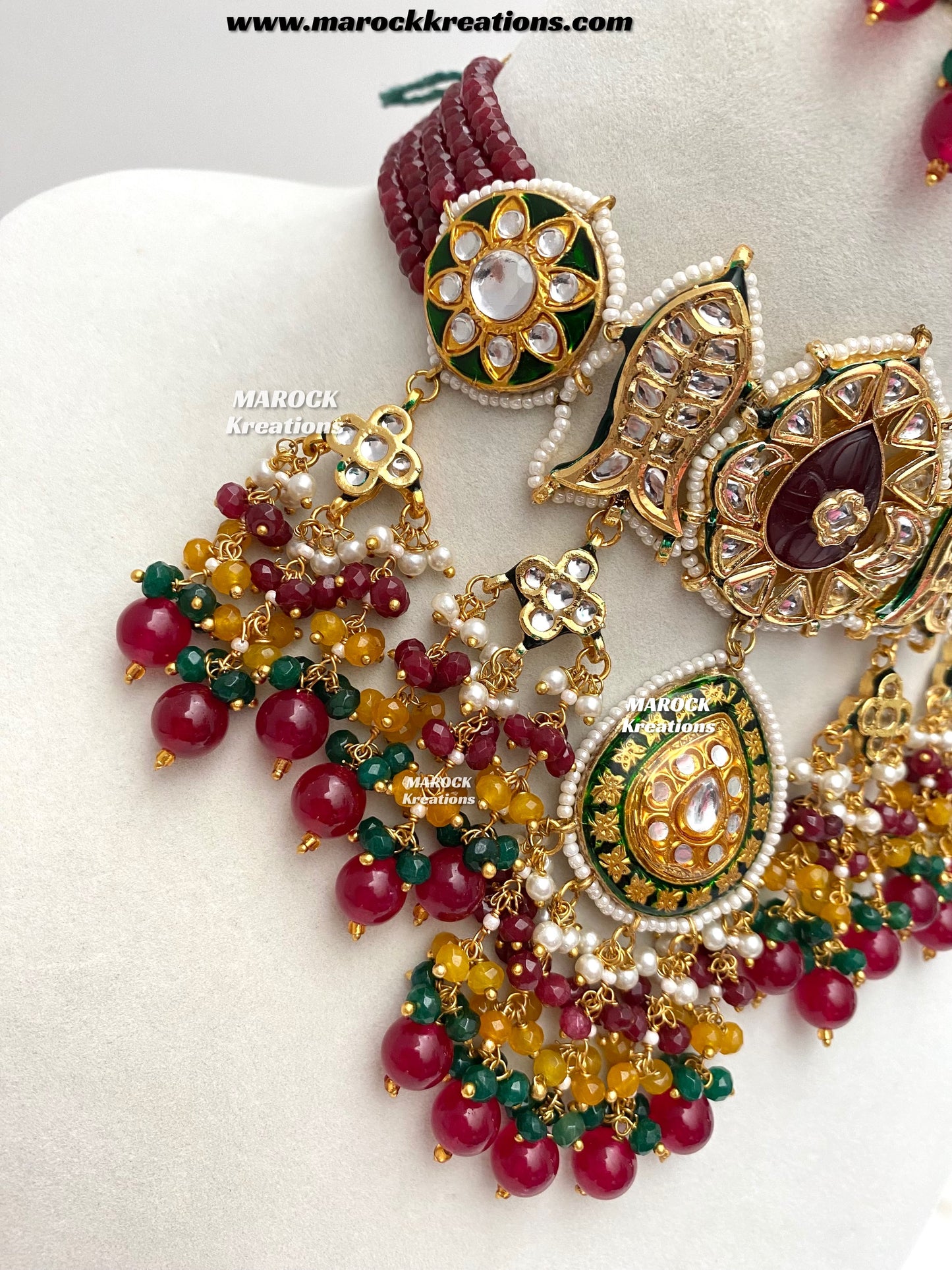 Jannat Premium Quality Kundan Meenakari Statement Choker set