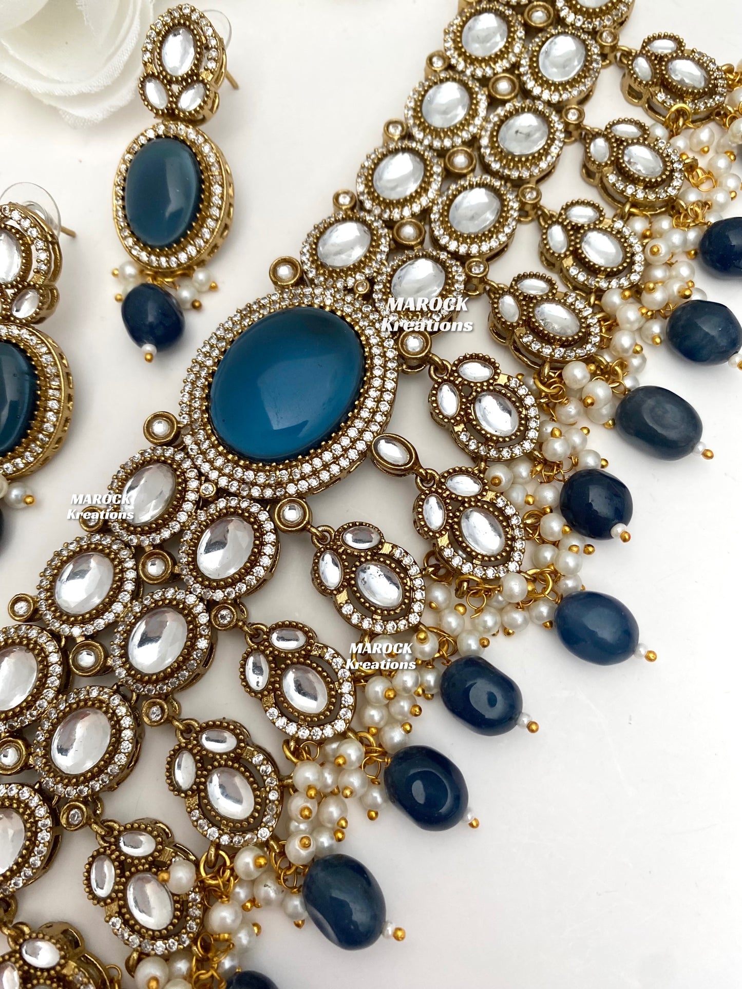 Danica Sabyasachi inspired Premium Quality Moissanite Kundan Statement Choker set