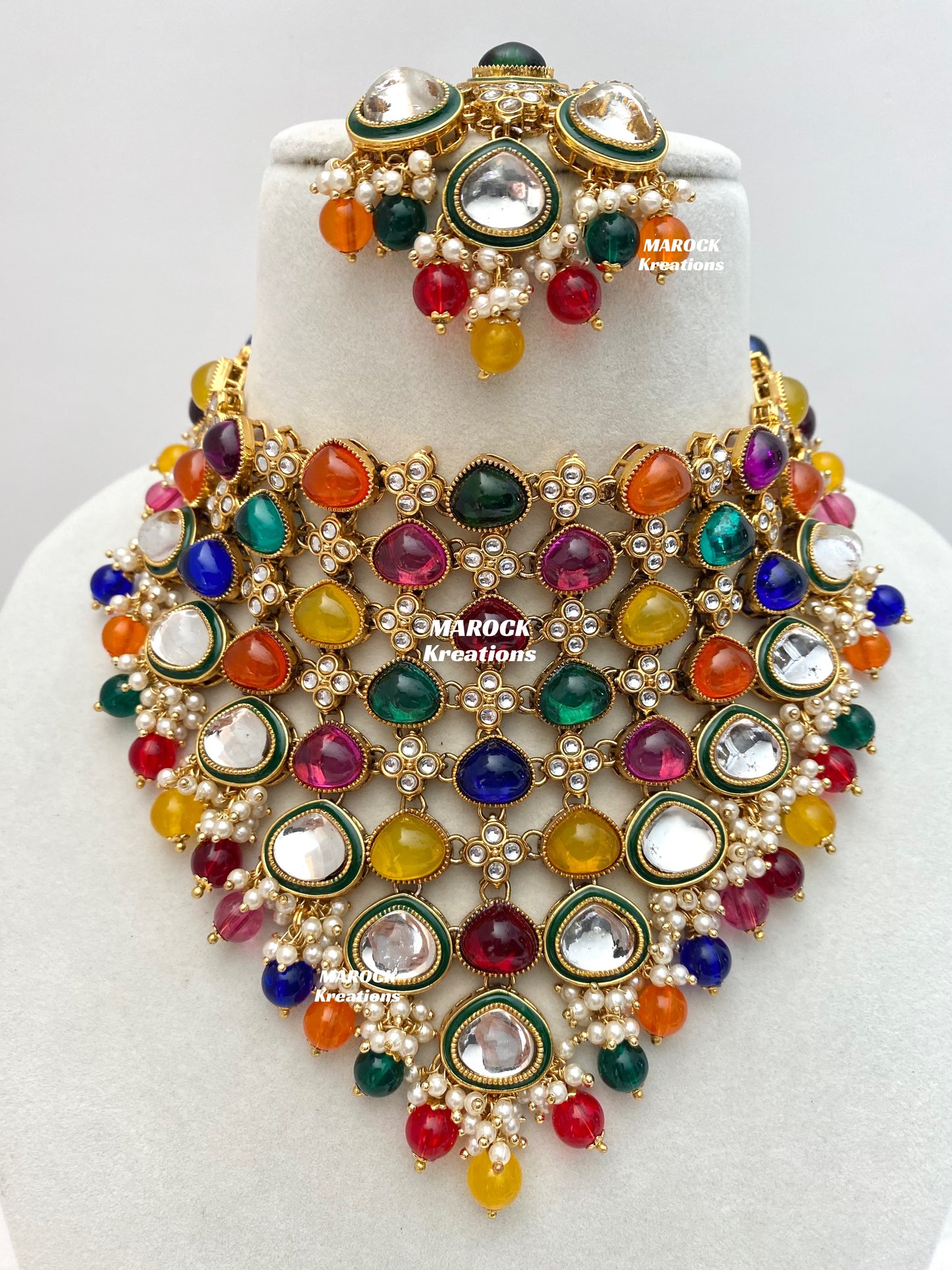 Connie Premium Quality Statement Kundan Necklace/Bridal set
