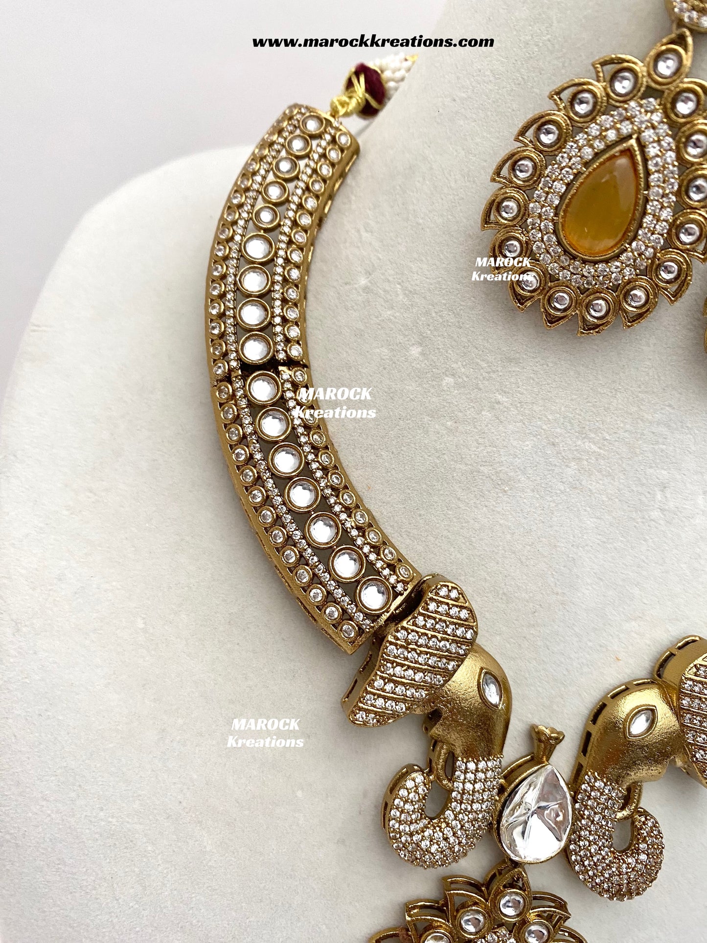 Eshita Sabyasachi inspired Premium Quality Moissanite Kundan Statement Necklace set
