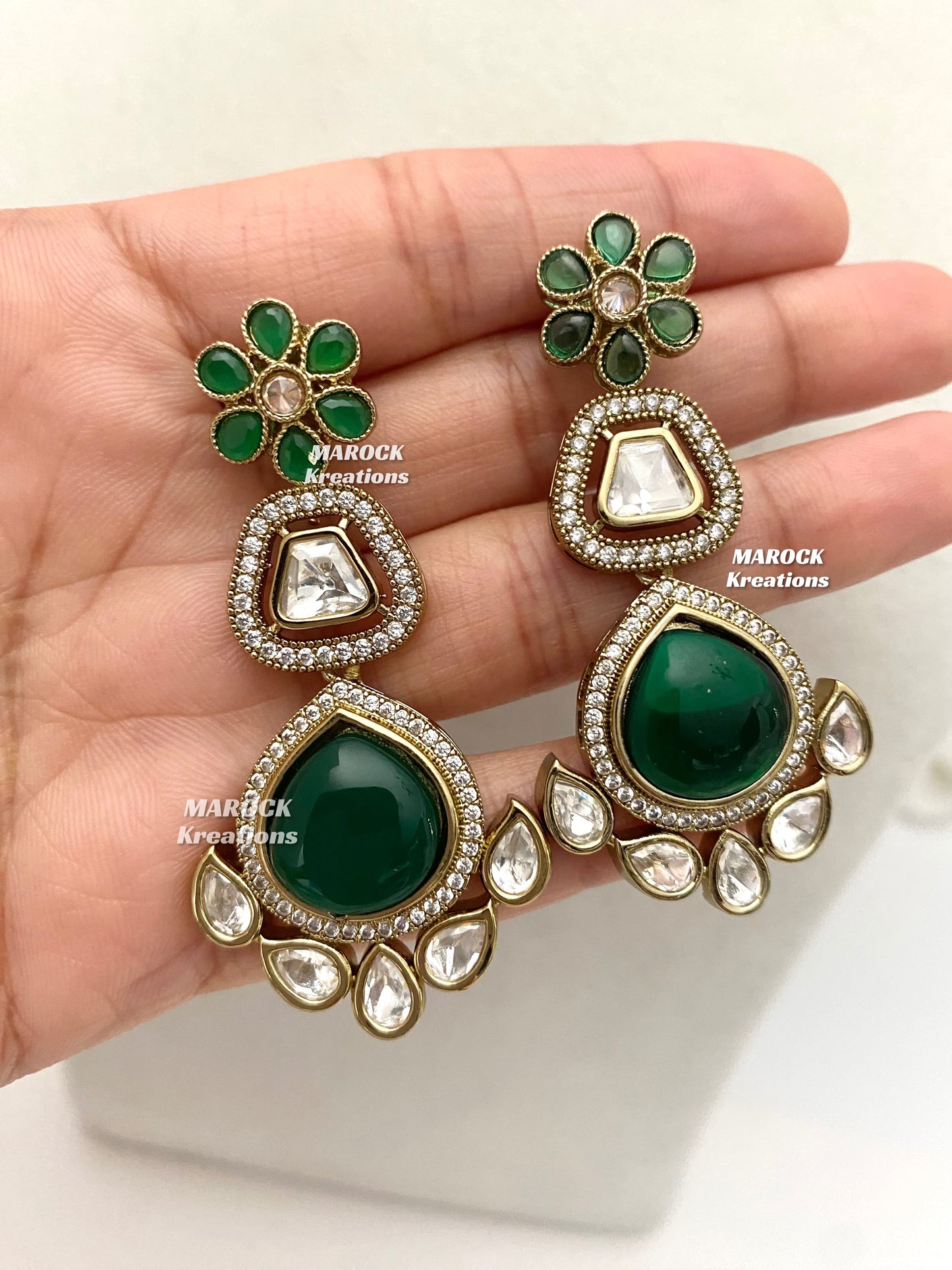 Amara Premium Quality Moissanite Kundan Necklace set