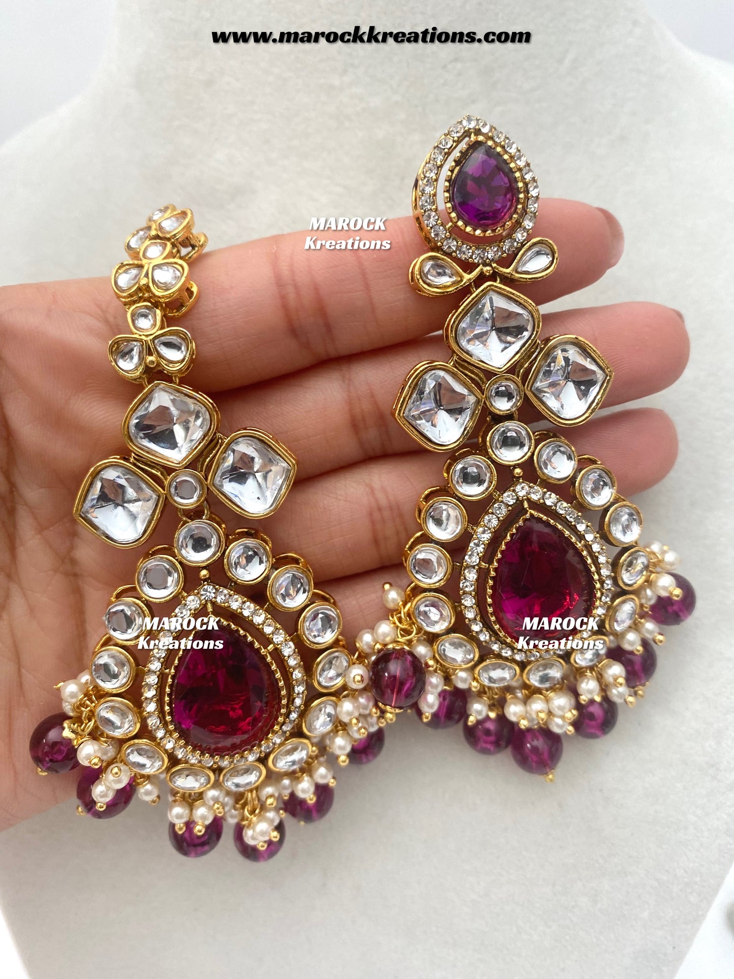 Ruhi Premium Quality Statement Kundan Necklace/Bridal set