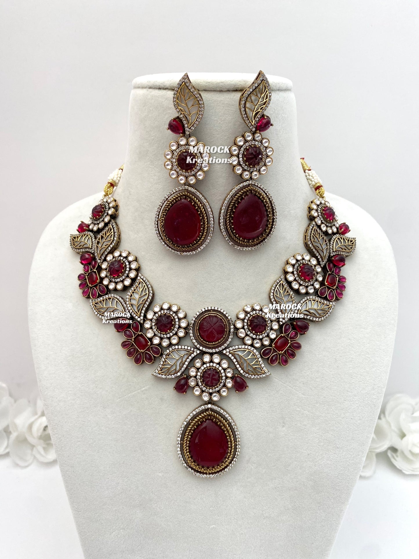 Angela Sabyasachi inspired Premium Quality Moissanite Kundan Necklace set