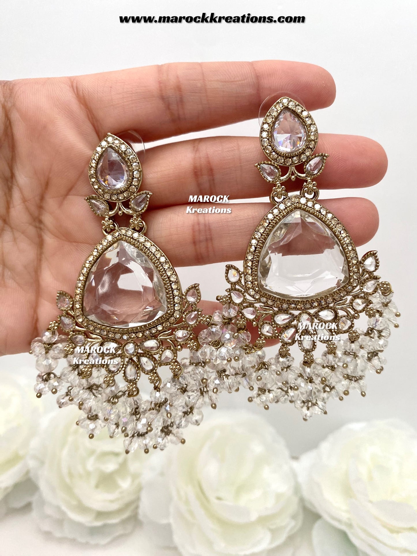 Lina Polki Statement Earrings