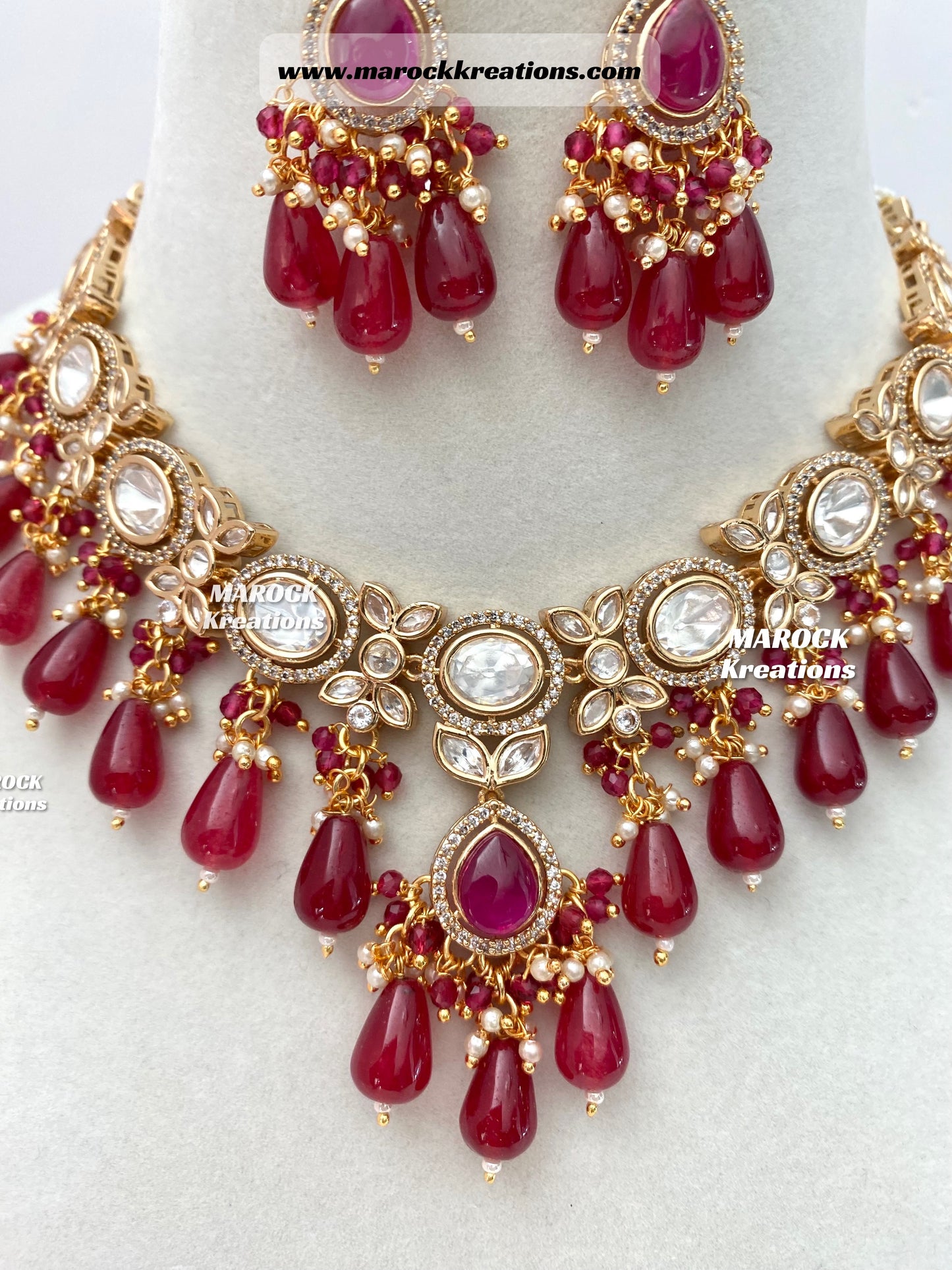 Premium Quality Tyani inspired Kundan gold plated Necklace set