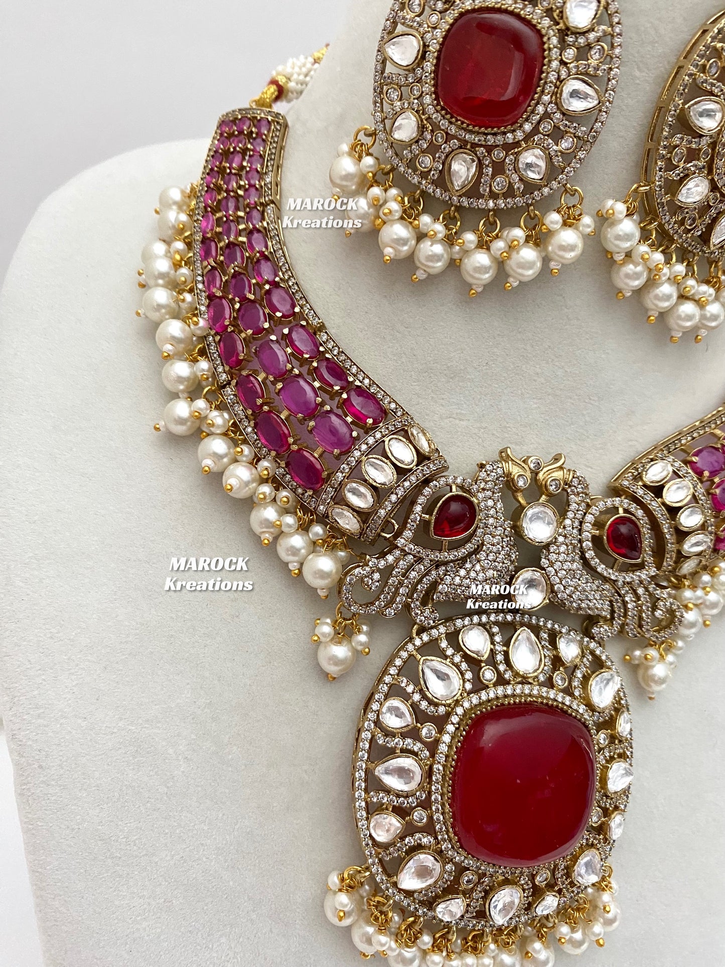 Ravina Tandon Bollywood style Sabyasachi inspired Premium Quality Moissanite Kundan Necklace set