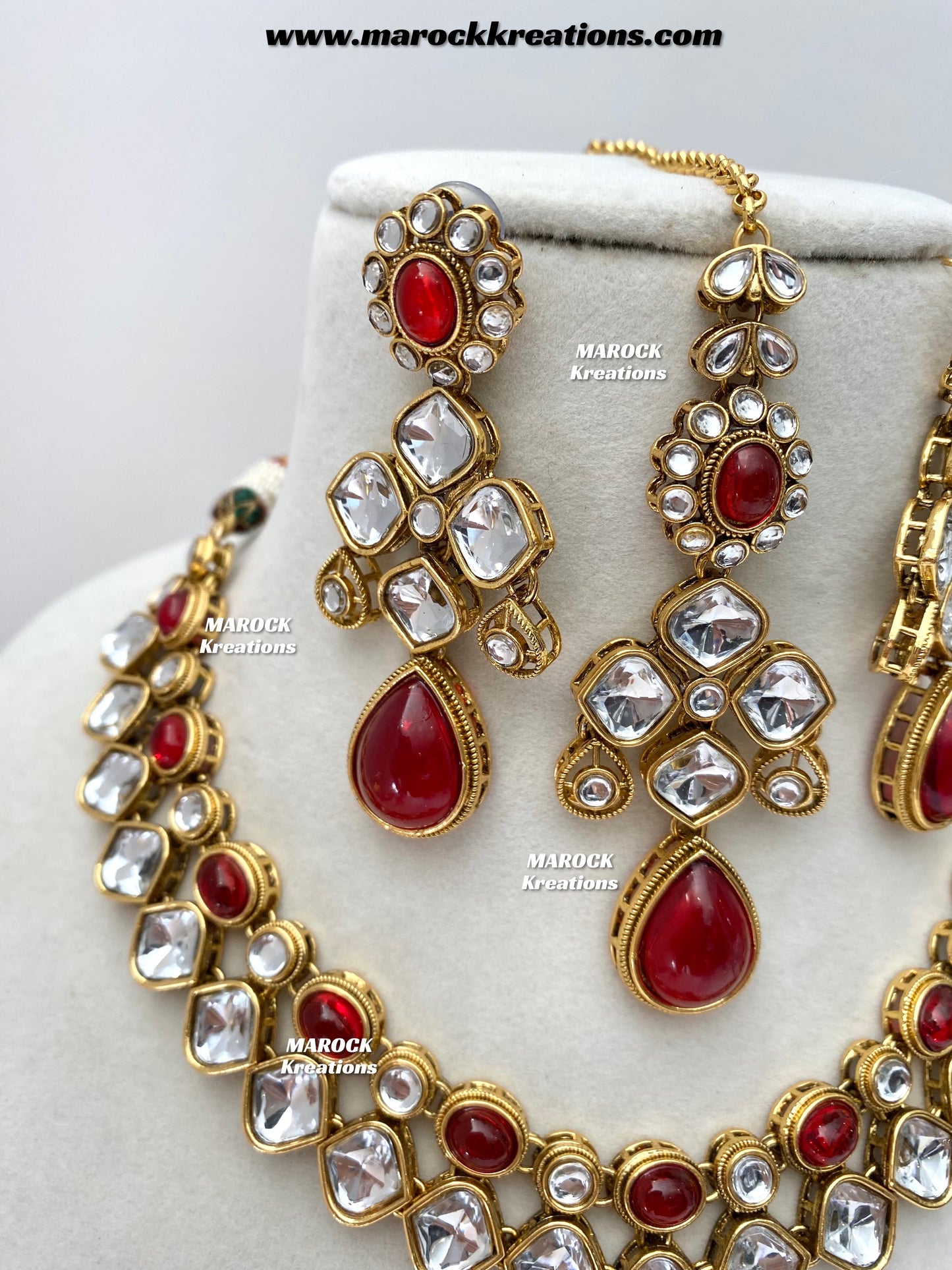 Romana Premium Quality Kundan Statement Necklace set