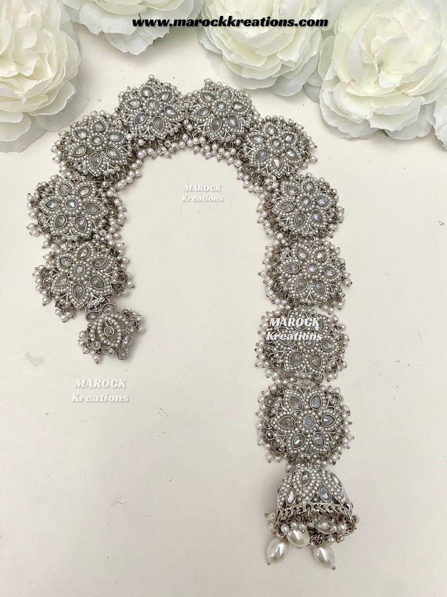 Silver Polki Braid Jewelry/Choti