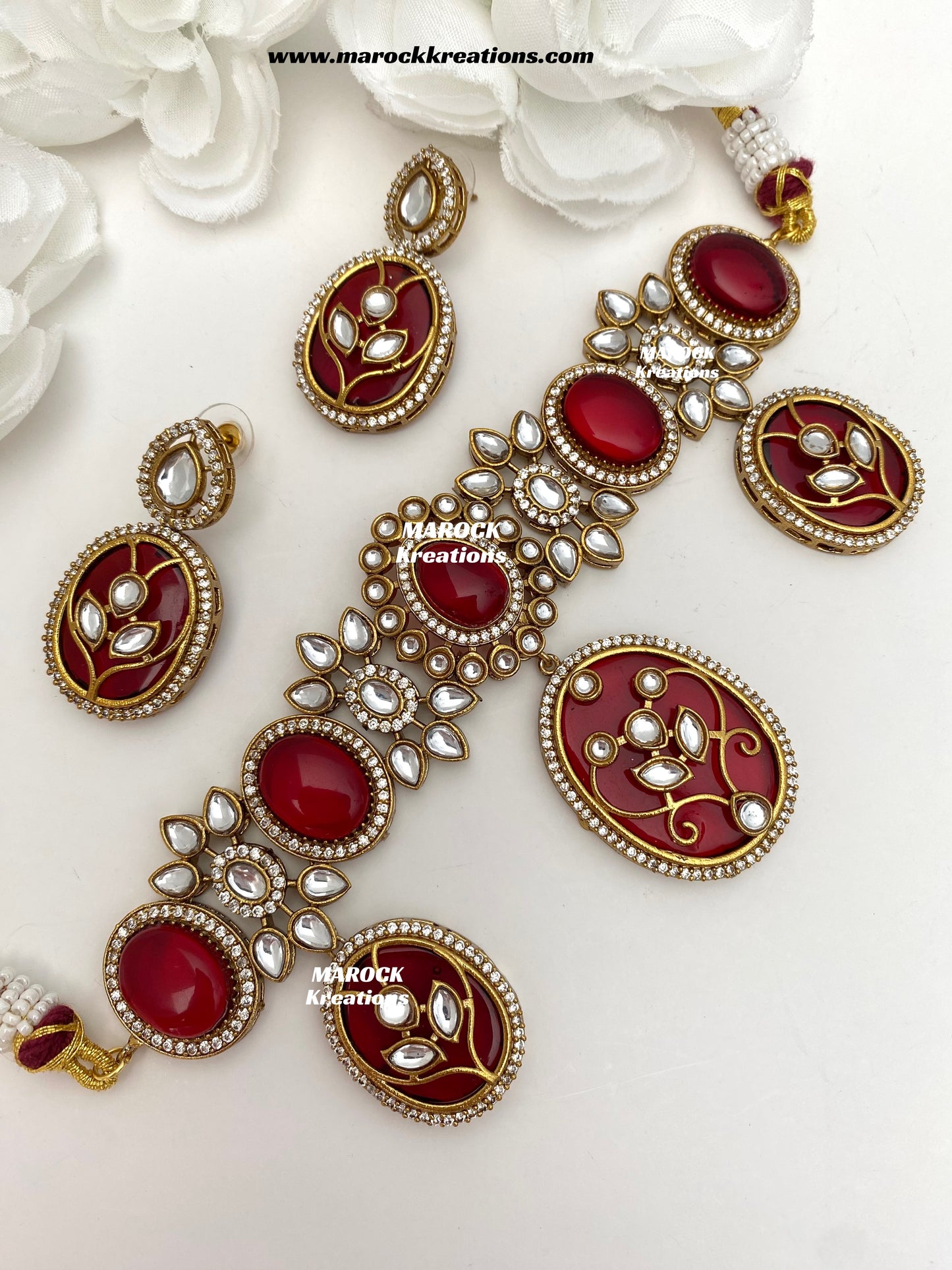 Lija Sabyasachi inspired Premium Quality Moissanite Kundan Statement choker set