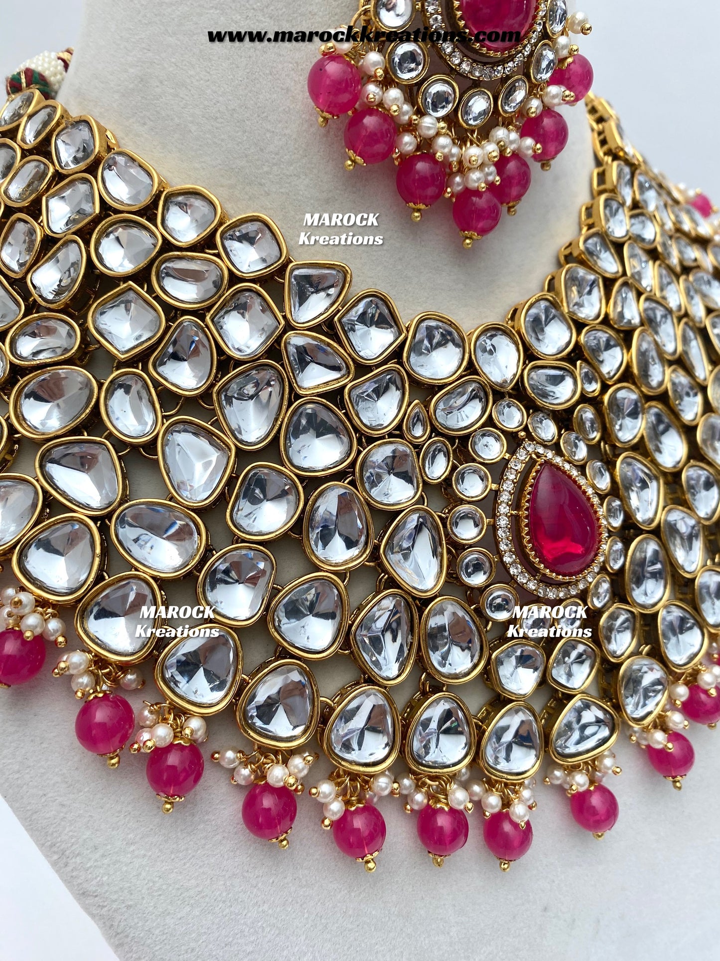 Ruhi Premium Quality Statement Kundan Necklace/Bridal set
