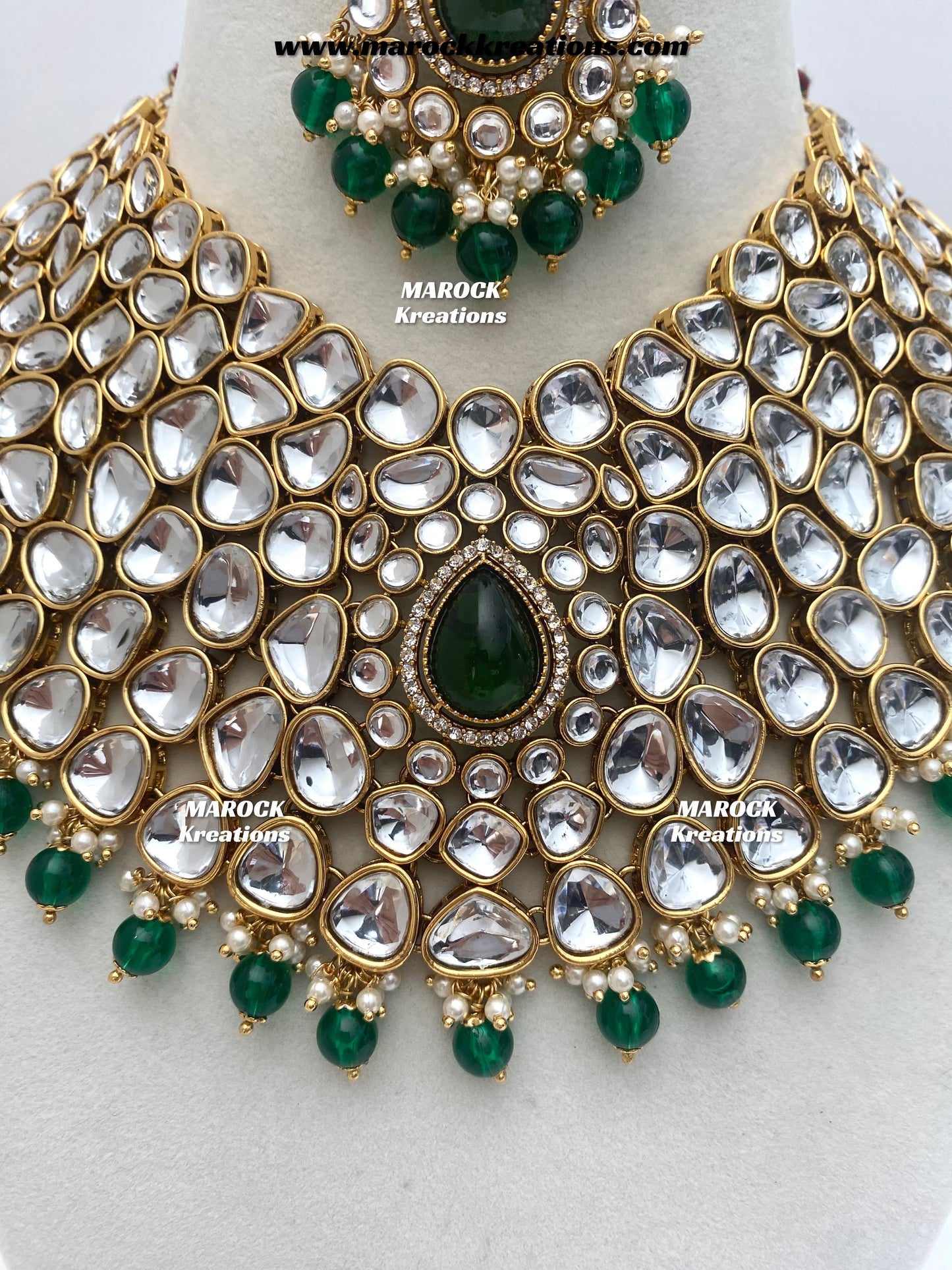 Ruhi Premium Quality Statement Kundan Necklace/Bridal set