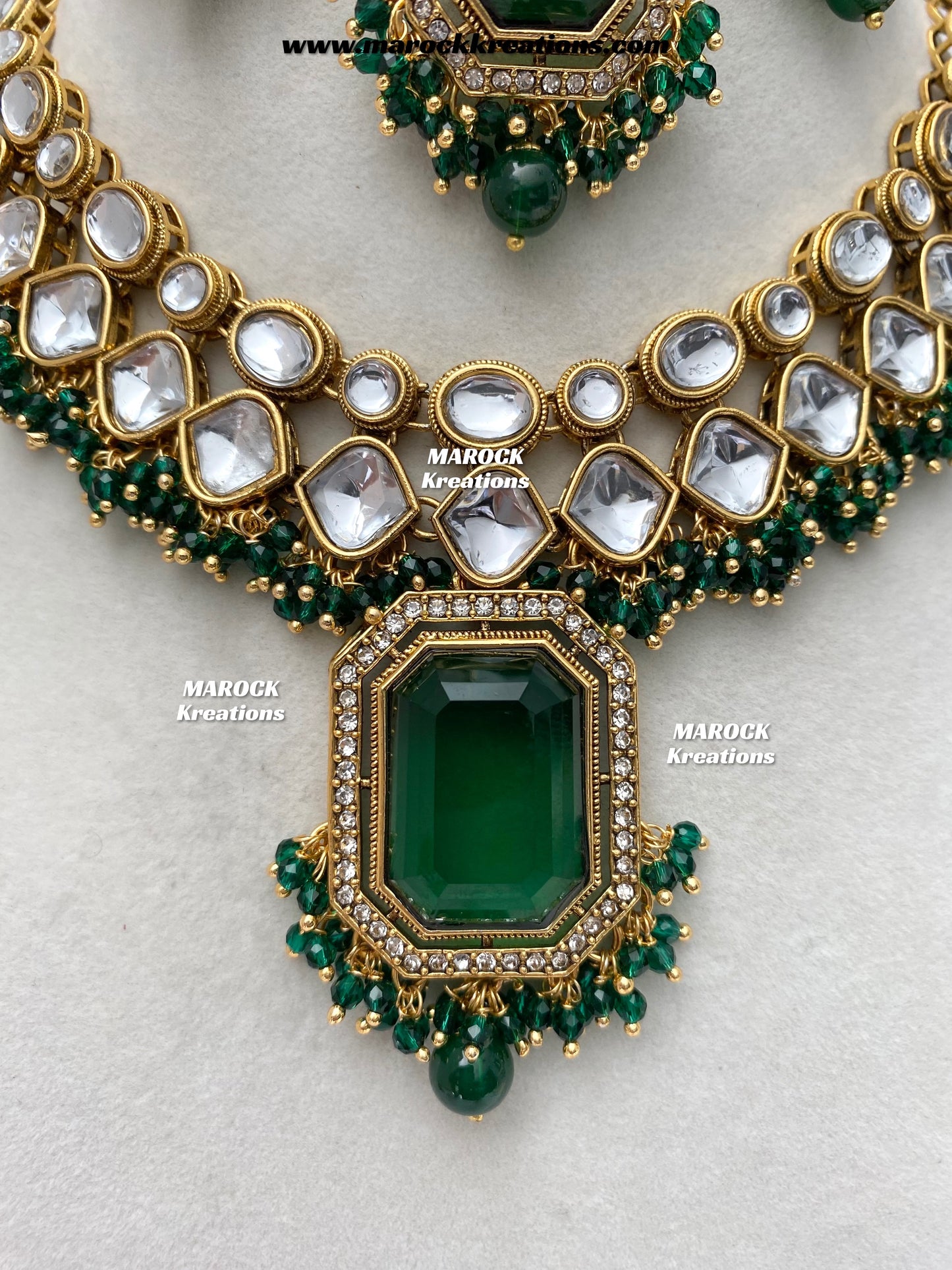 Shabnam Premium Quality Kundan Statement Necklace set