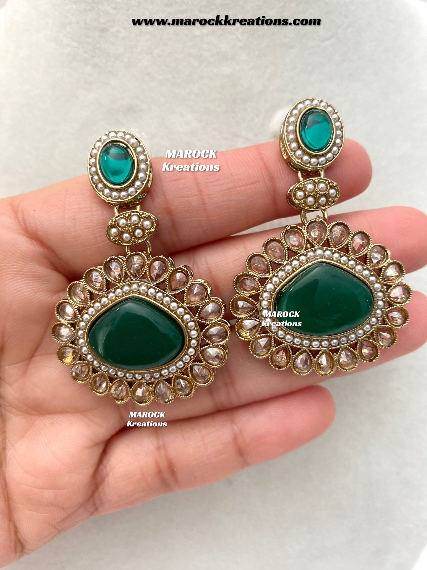 Nadira Kundan Polki double layer Necklace set