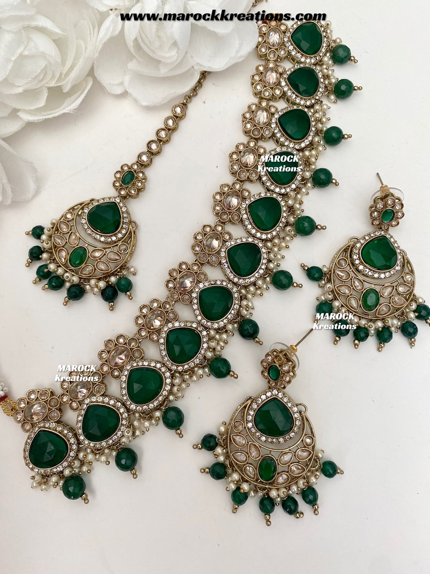 Kinjal Premium Quality Polki and Monalisa Statement Choker set
