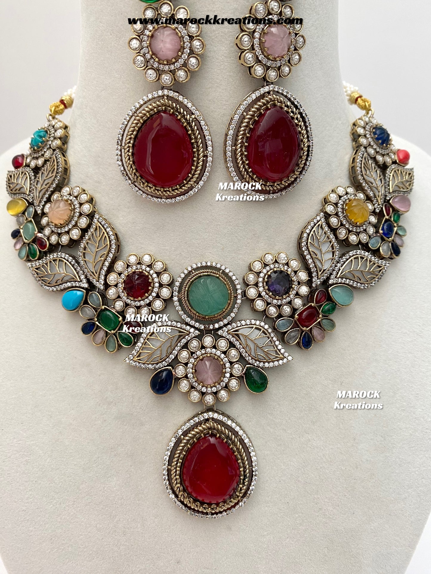 Angela Sabyasachi inspired Premium Quality Moissanite Kundan Necklace set