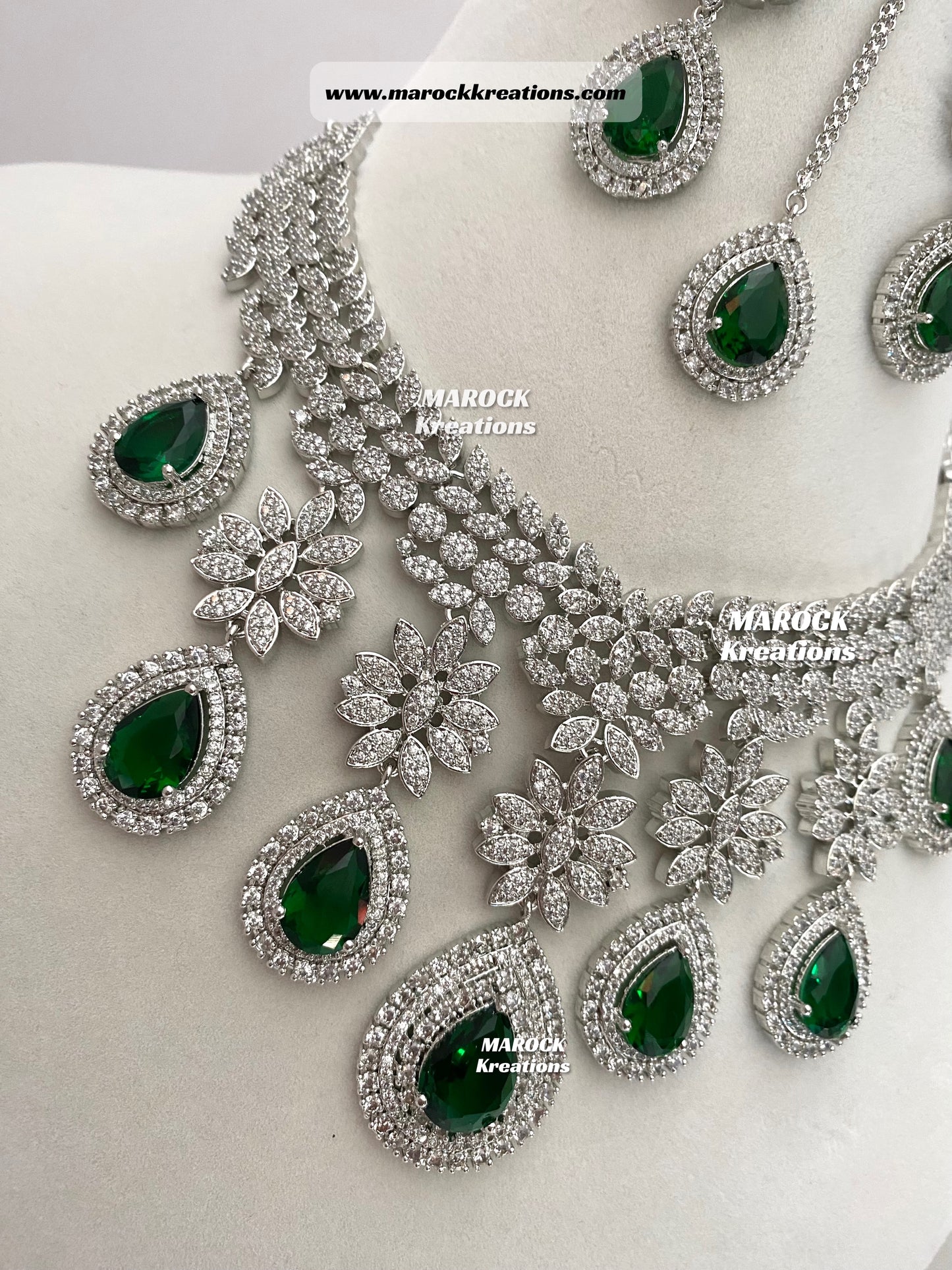 American Diamond Statement Necklace set