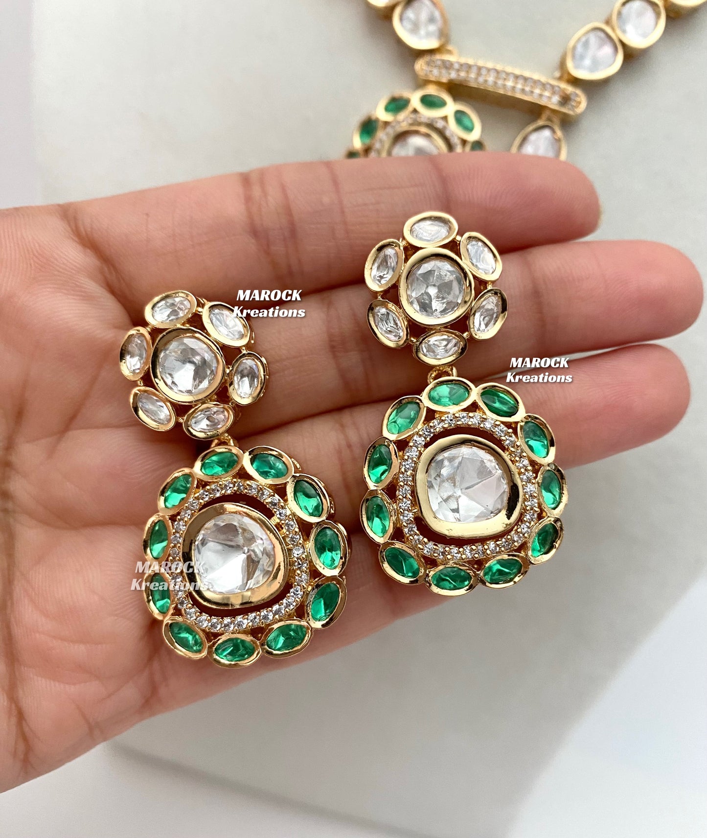 Abida Tyani inspired Premium Quality Kundan Necklace set
