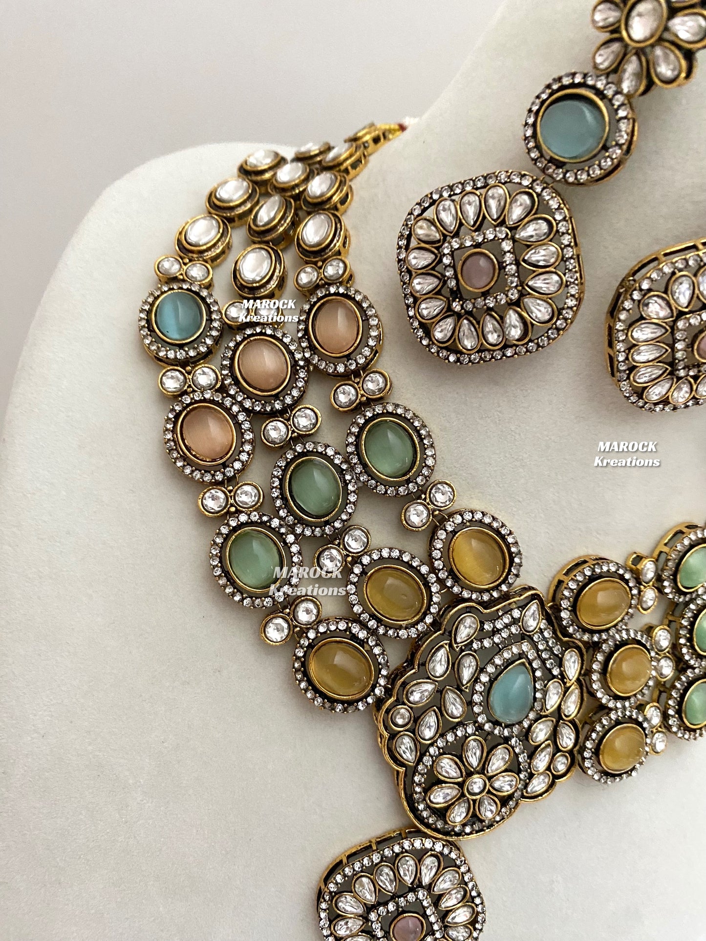 Jessie Tyani inspired Victorian Kundan Statement Necklace set