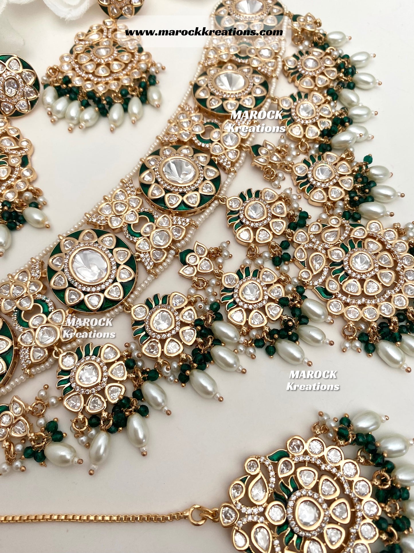 Jamila Tyani Inspired Premium Quality gold plated Kundan exclusive Necklace set