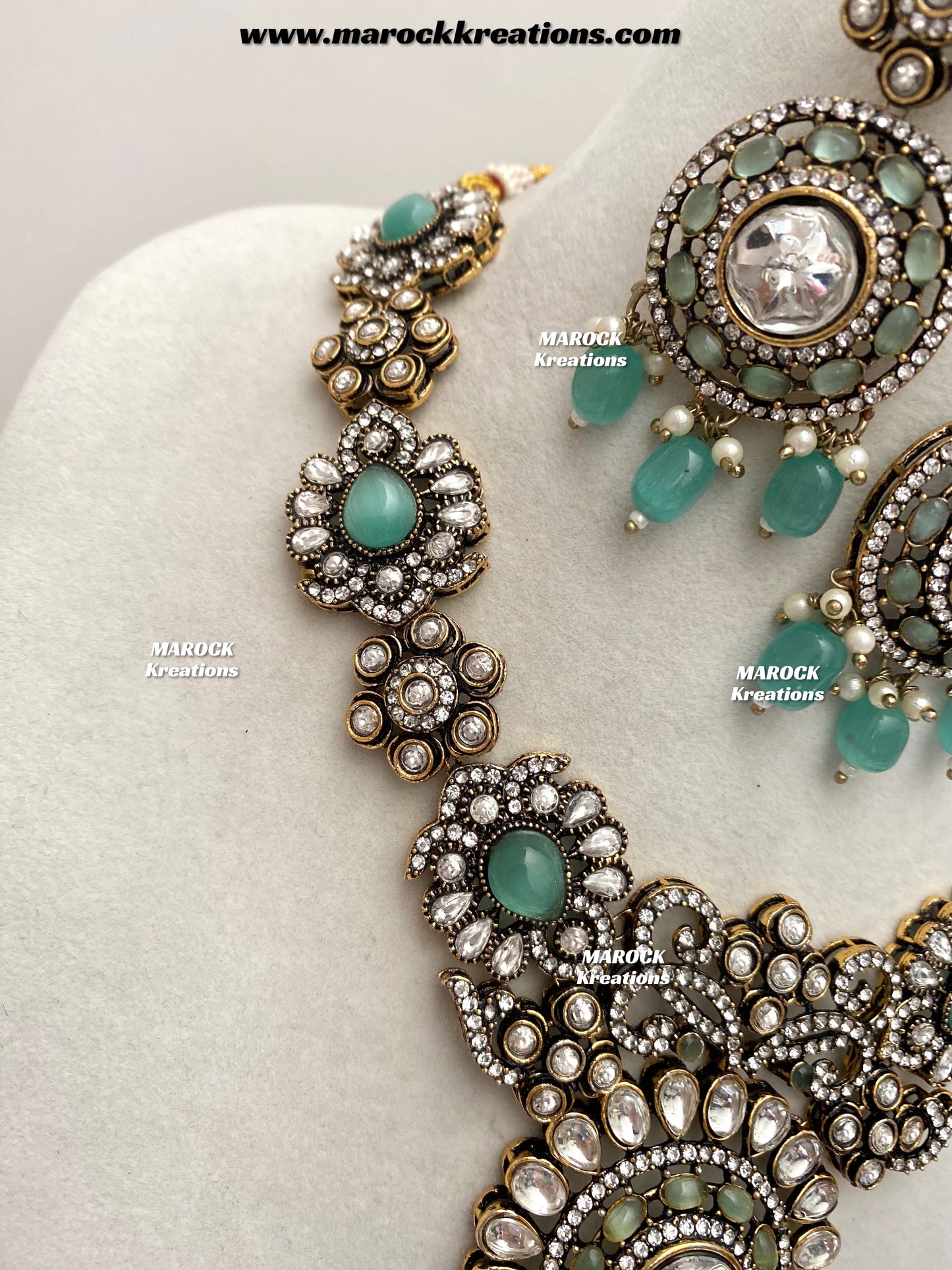 Luna Sabyasachi inspired Victorian Kundan Statement necklace set