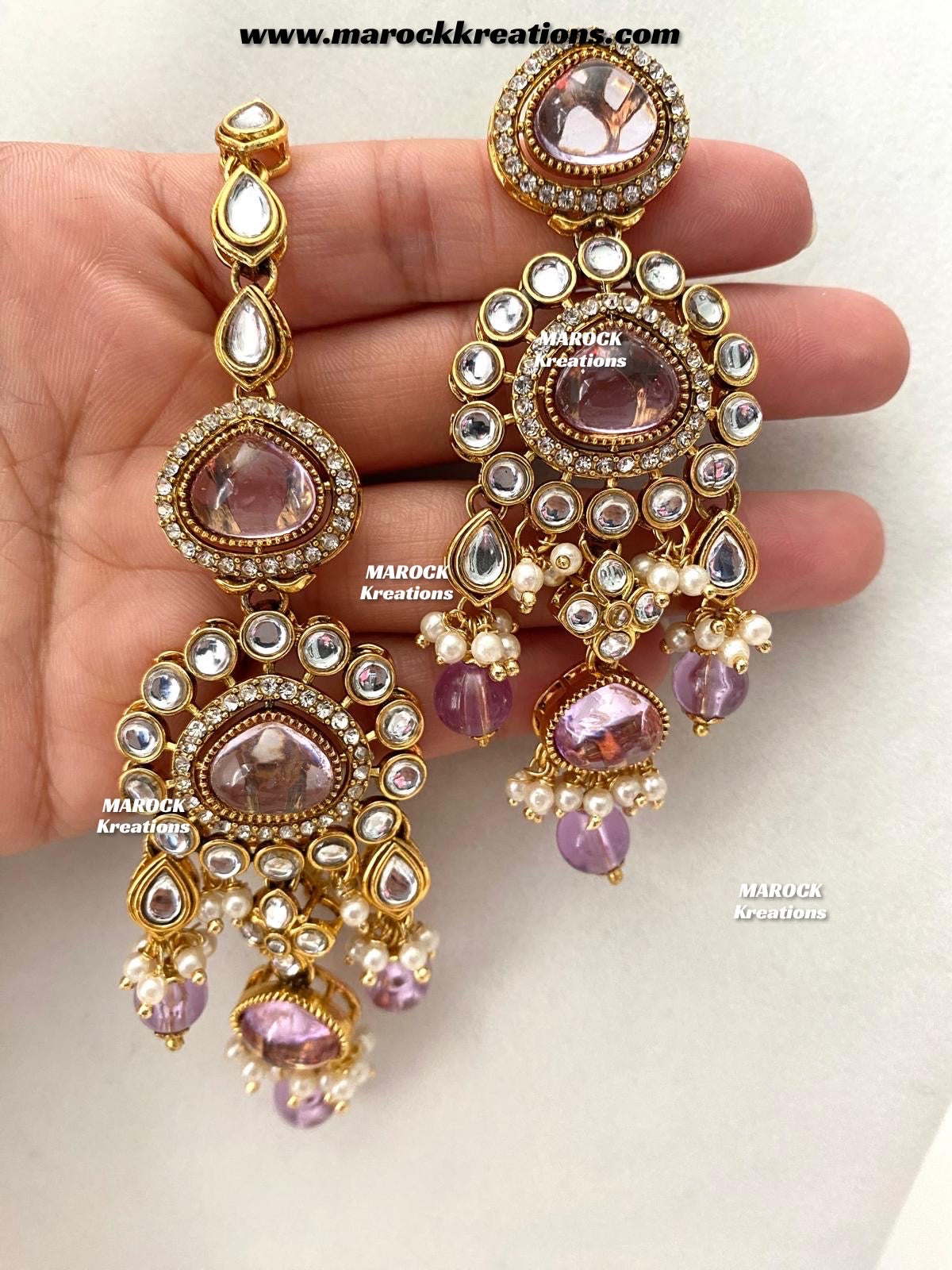 Harsha Premium Quality Kundan and Monalisa stone Statement Necklace set