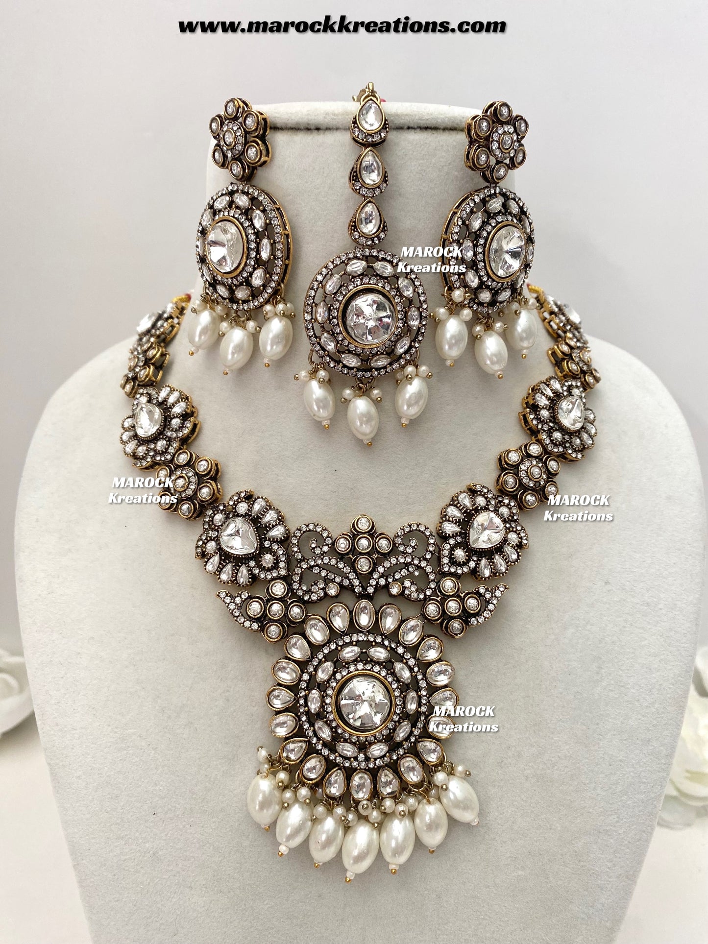 Luna Sabyasachi inspired Victorian Kundan Statement necklace set