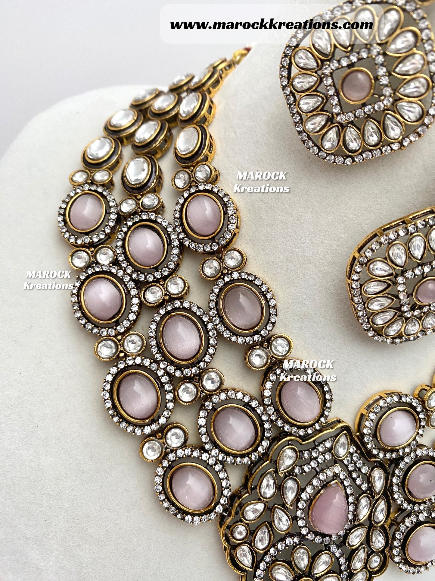 Jessie Tyani inspired Victorian Kundan Statement Necklace set
