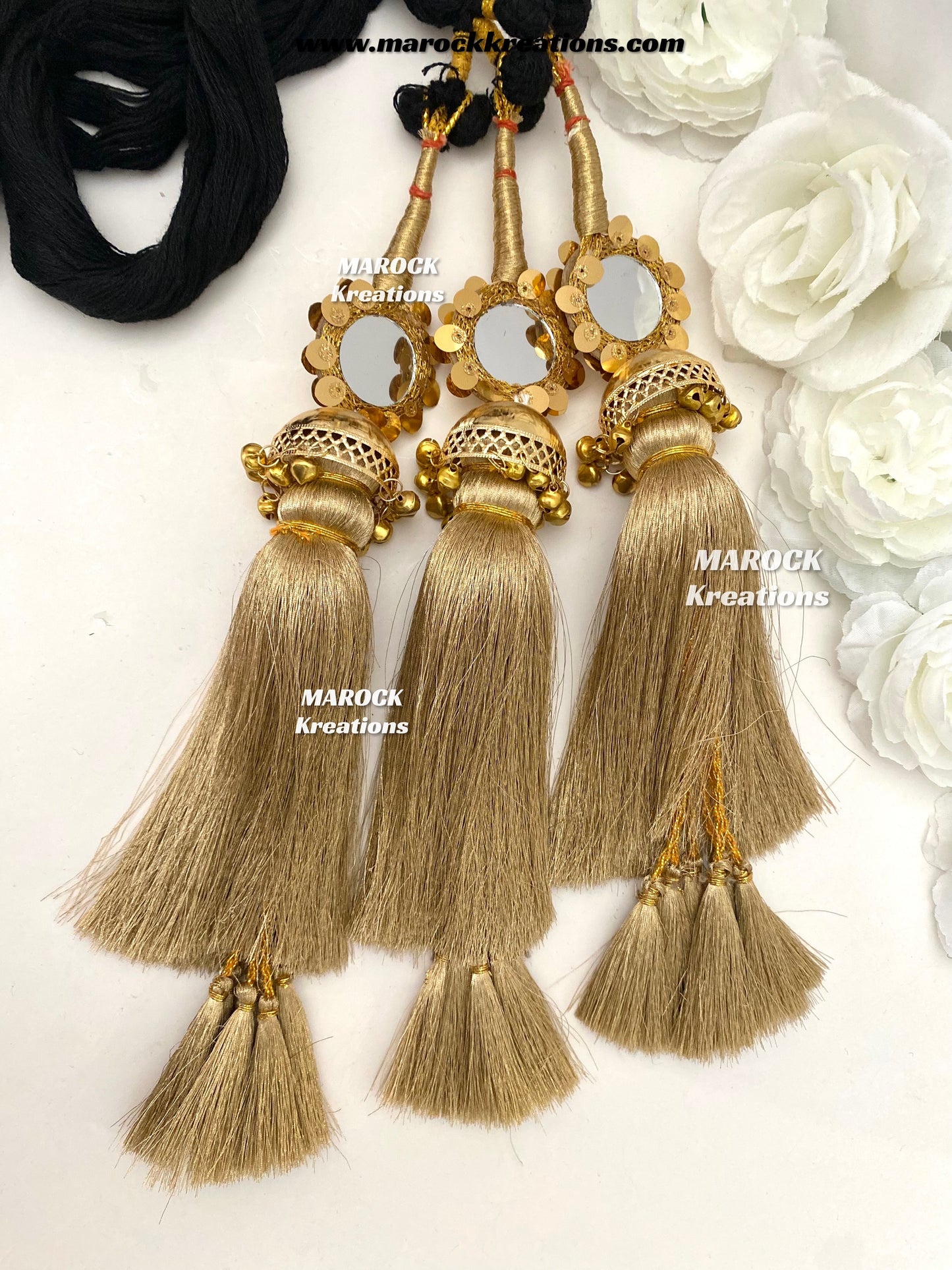 Traditional Mirror ghungroo Paranda/Hair dori/Jago braid accessories