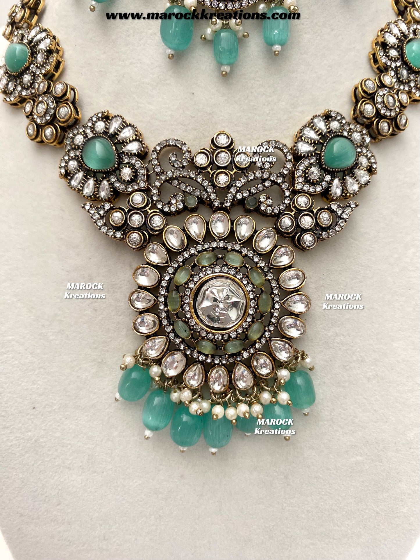Luna Sabyasachi inspired Victorian Kundan Statement necklace set
