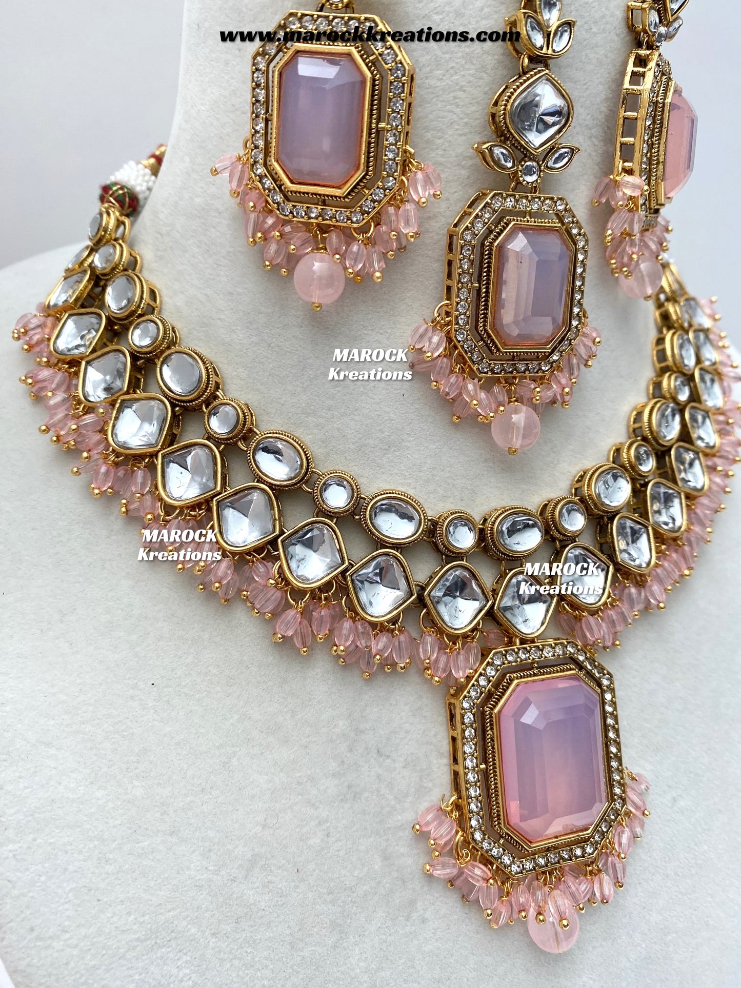Shabnam Premium Quality Kundan Statement Necklace set