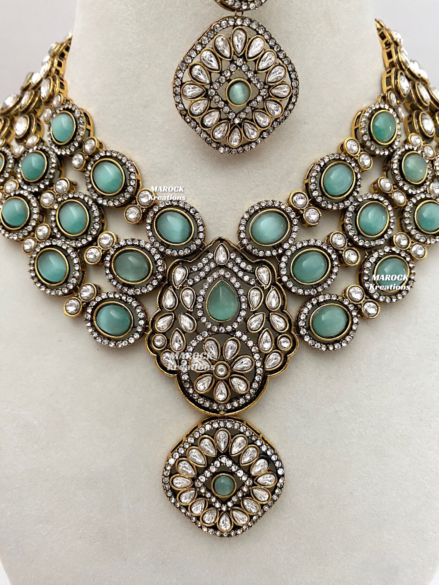 Jessie Tyani inspired Victorian Kundan Statement Necklace set
