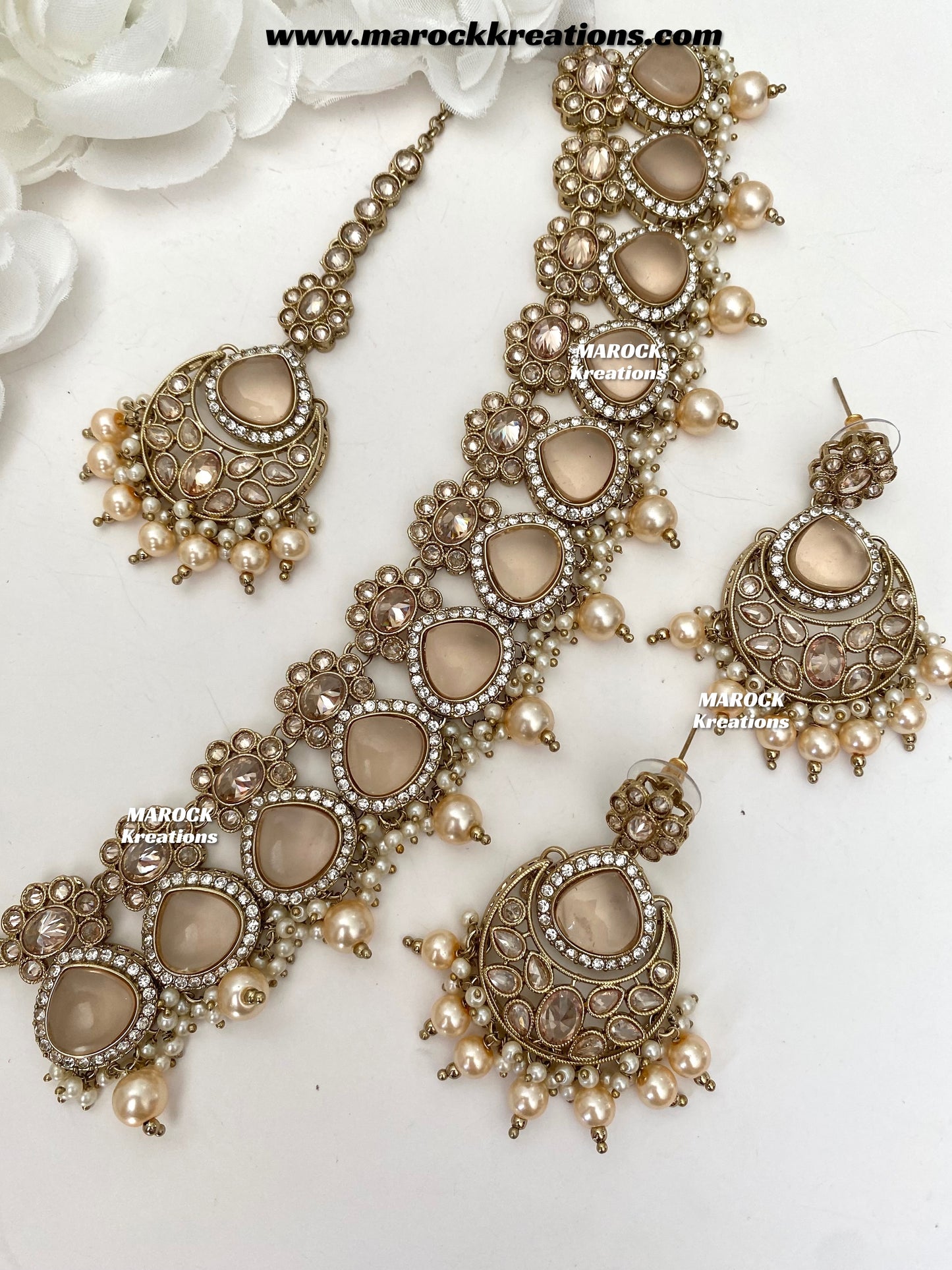 Kinjal Premium Quality Polki and Monalisa Statement Choker set