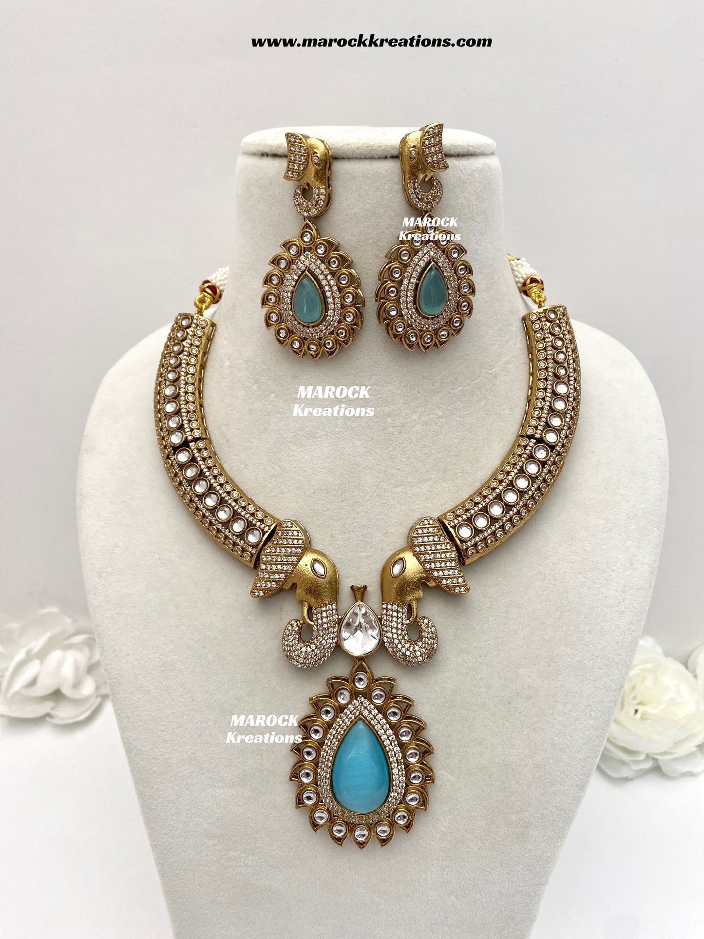 Eshita Sabyasachi inspired Premium Quality Moissanite Kundan Statement Necklace set