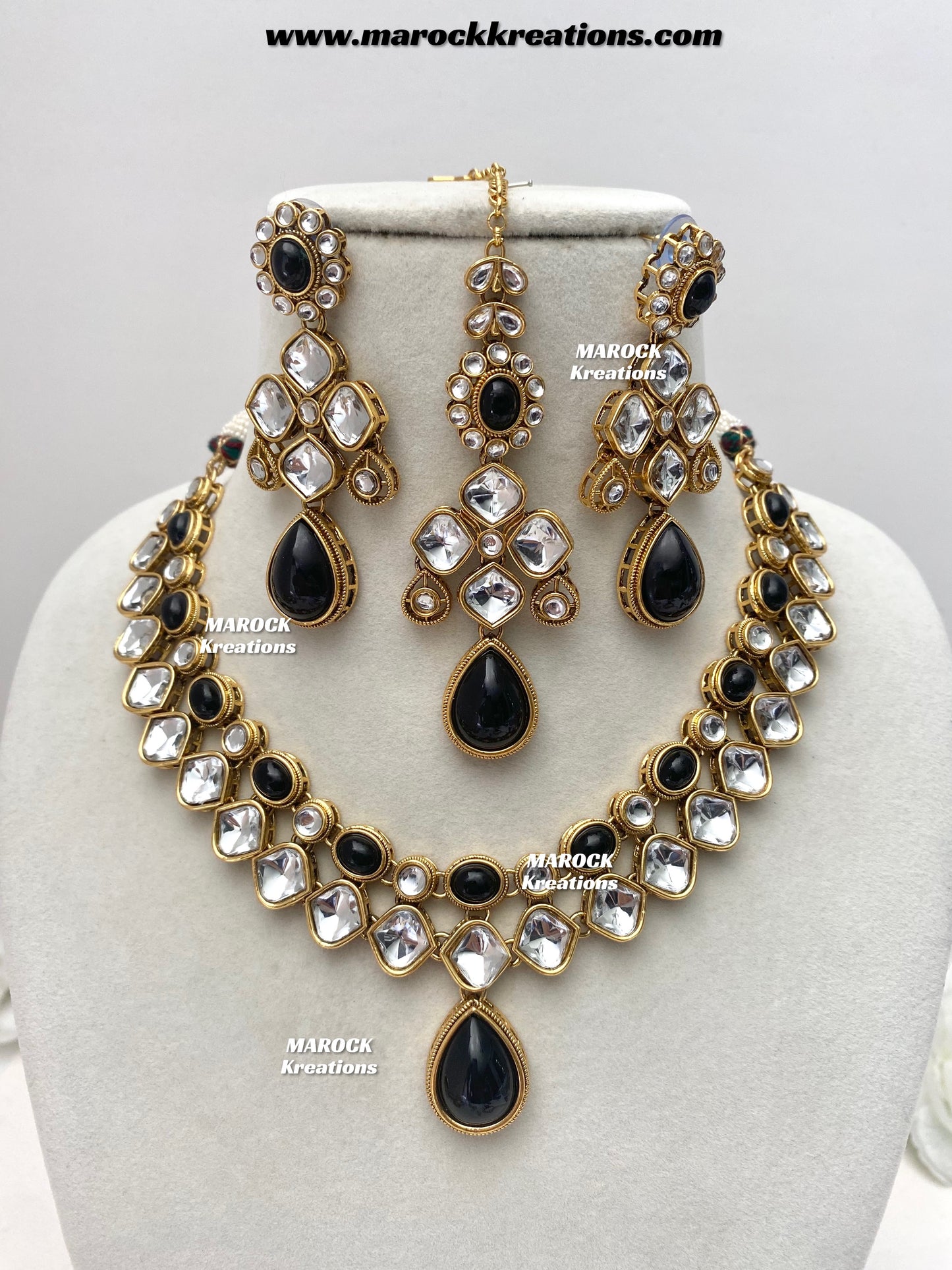 Romana Premium Quality Kundan Statement Necklace set