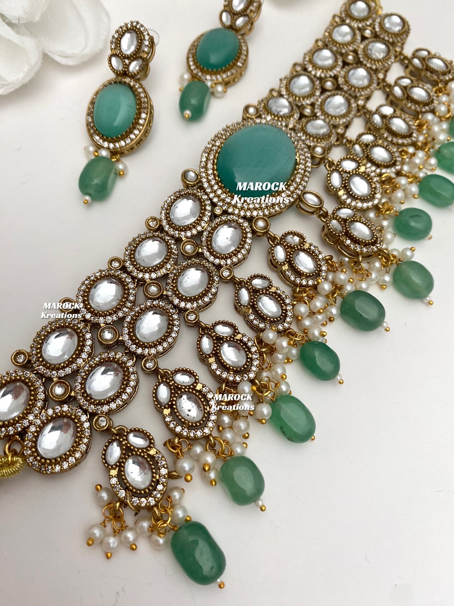Danica Sabyasachi inspired Premium Quality Moissanite Kundan Statement Choker set