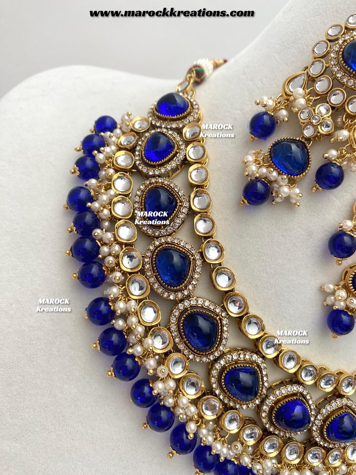 Harsha Premium Quality Kundan and Monalisa stone Statement Necklace set