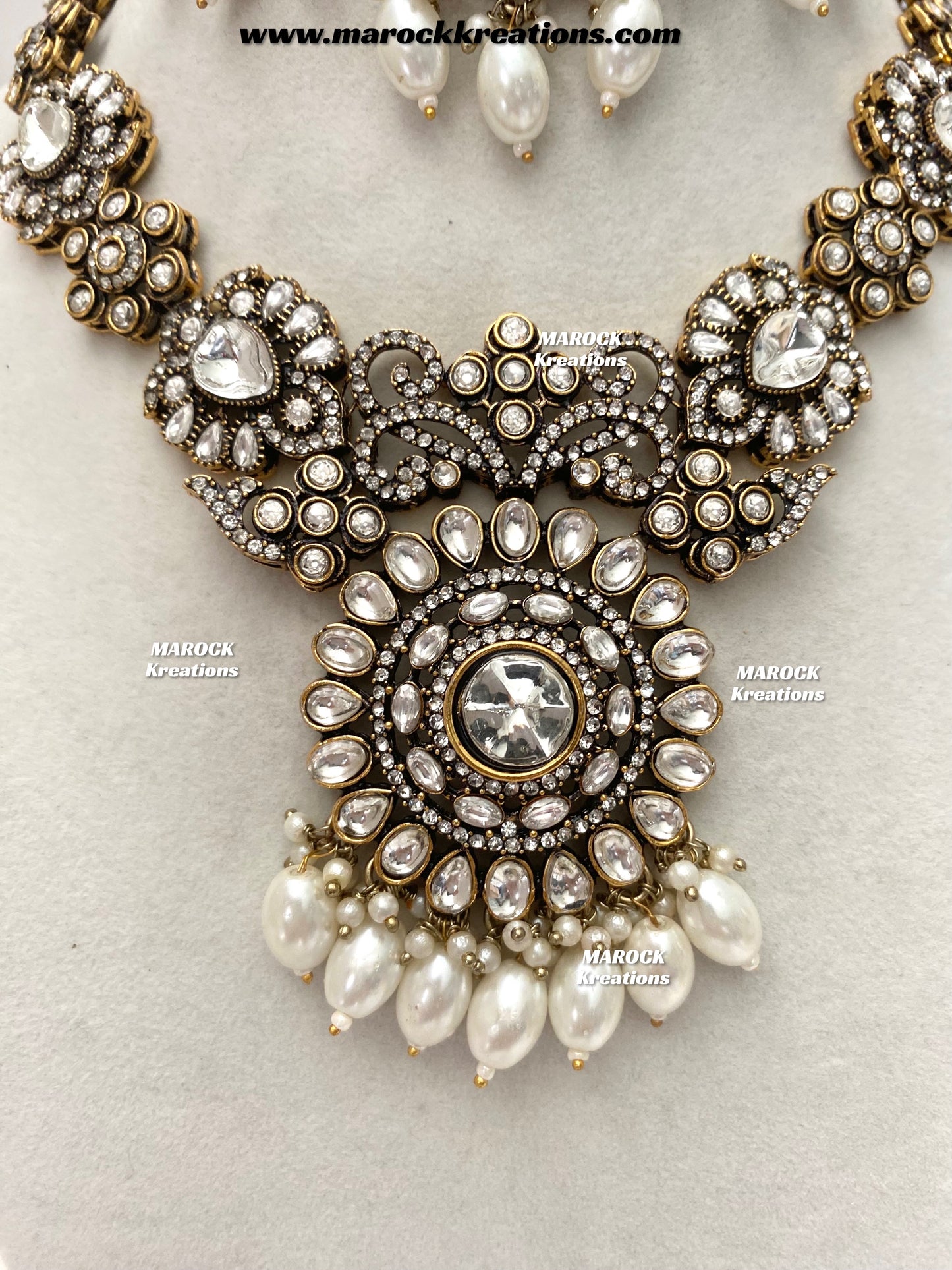 Luna Sabyasachi inspired Victorian Kundan Statement necklace set