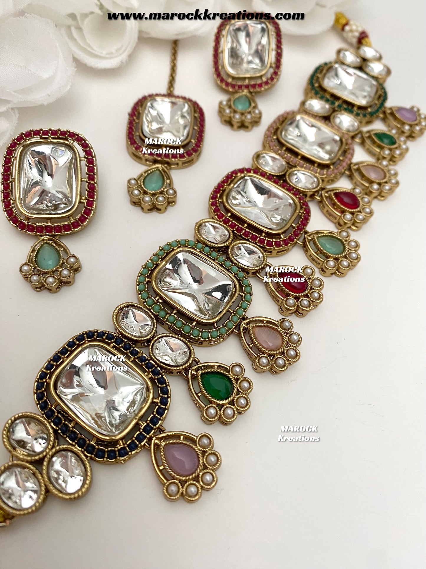 Charlie Premium Quality Kundan Statement Choker set