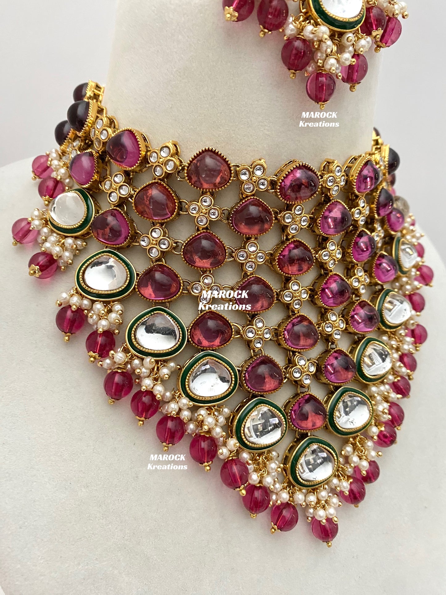 Connie Premium Quality Statement Kundan Necklace/Bridal set