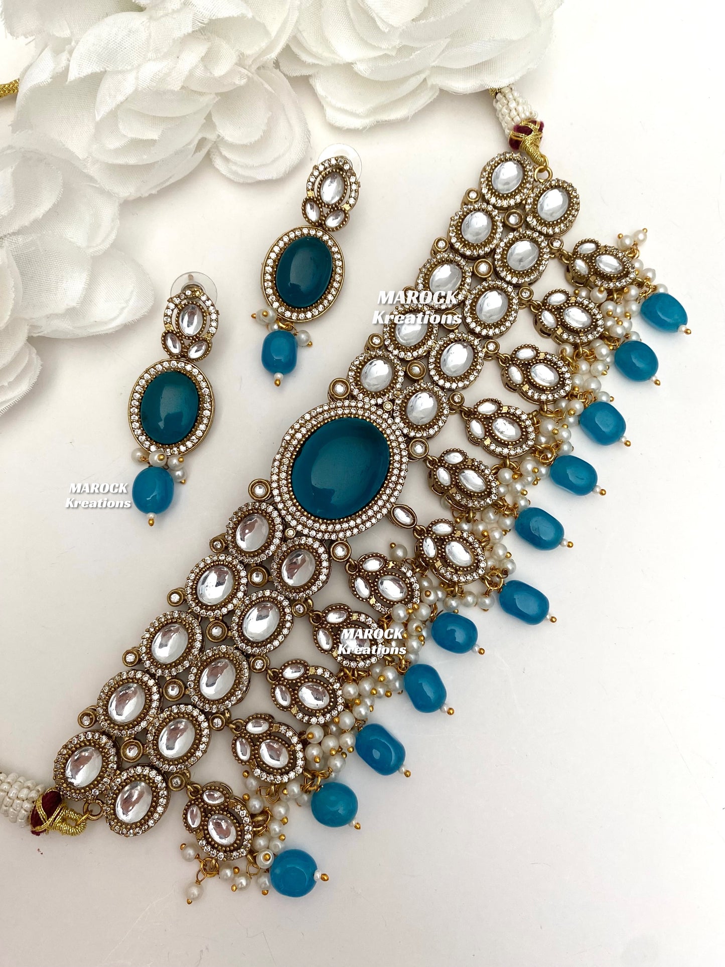 Danica Sabyasachi inspired Premium Quality Moissanite Kundan Statement Choker set