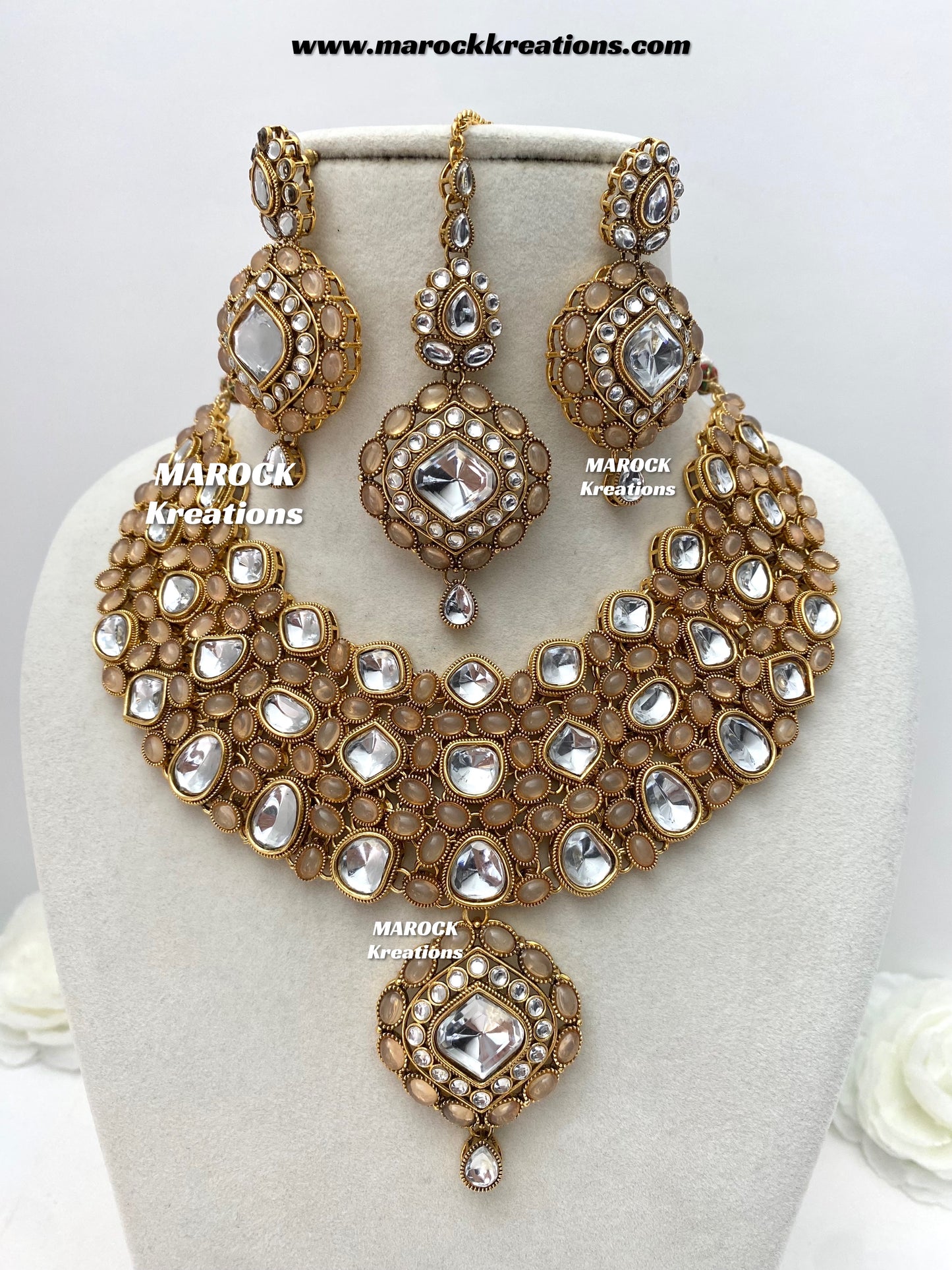 Roksana Sabyasachi inspired Premium Quality Kundan Statement Necklace set