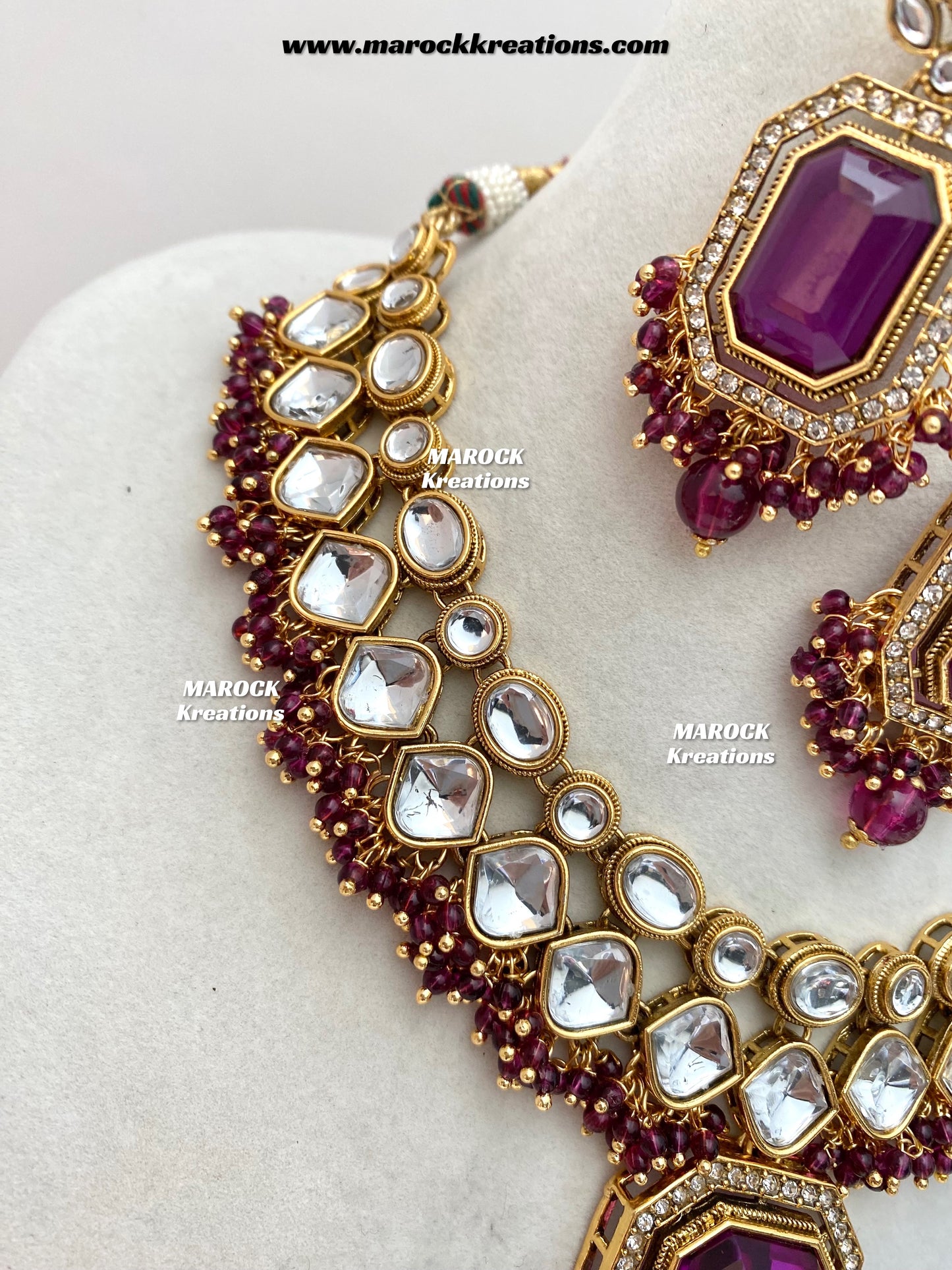 Shabnam Premium Quality Kundan Statement Necklace set