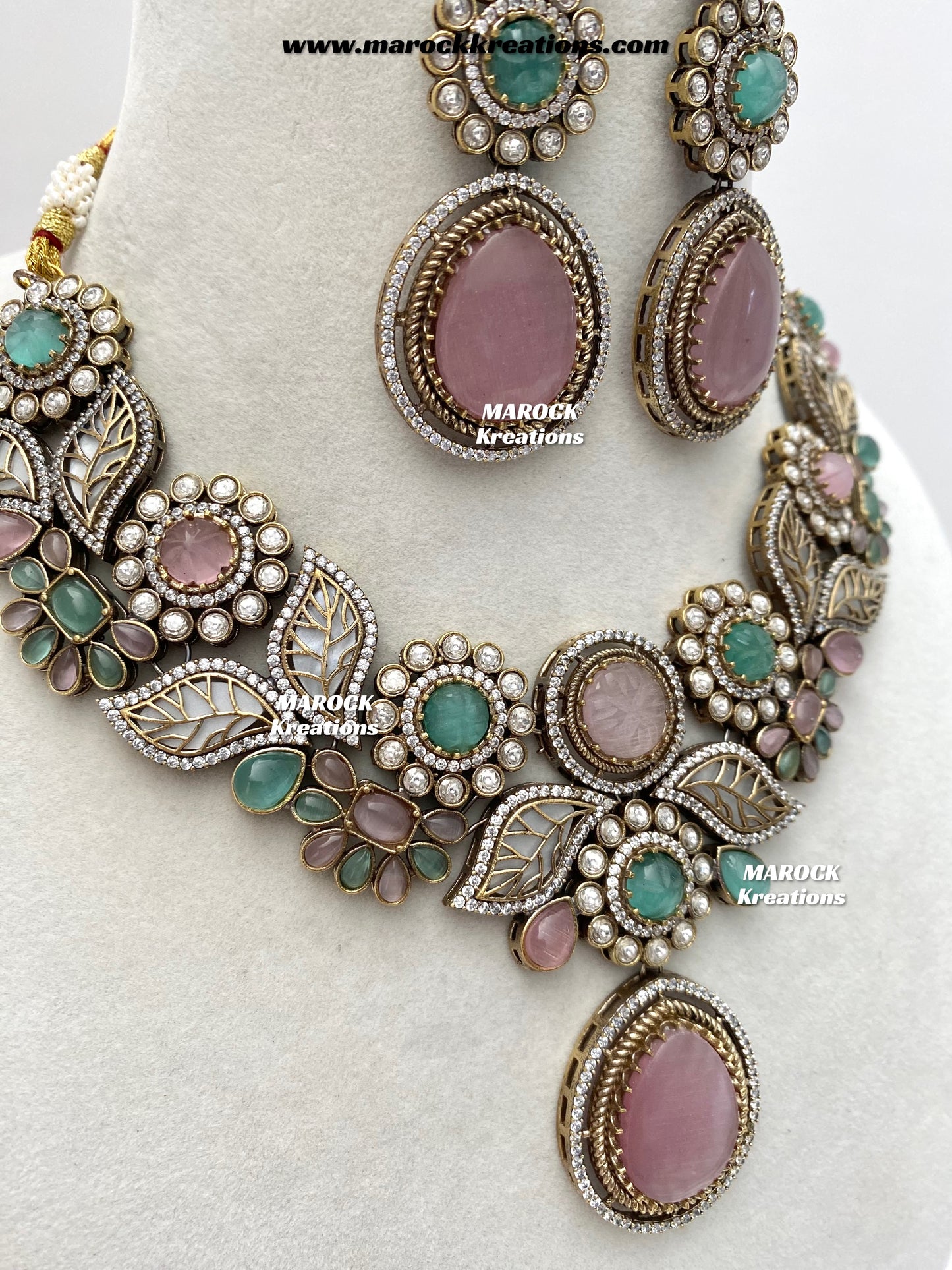 Angela Sabyasachi inspired Premium Quality Moissanite Kundan Necklace set
