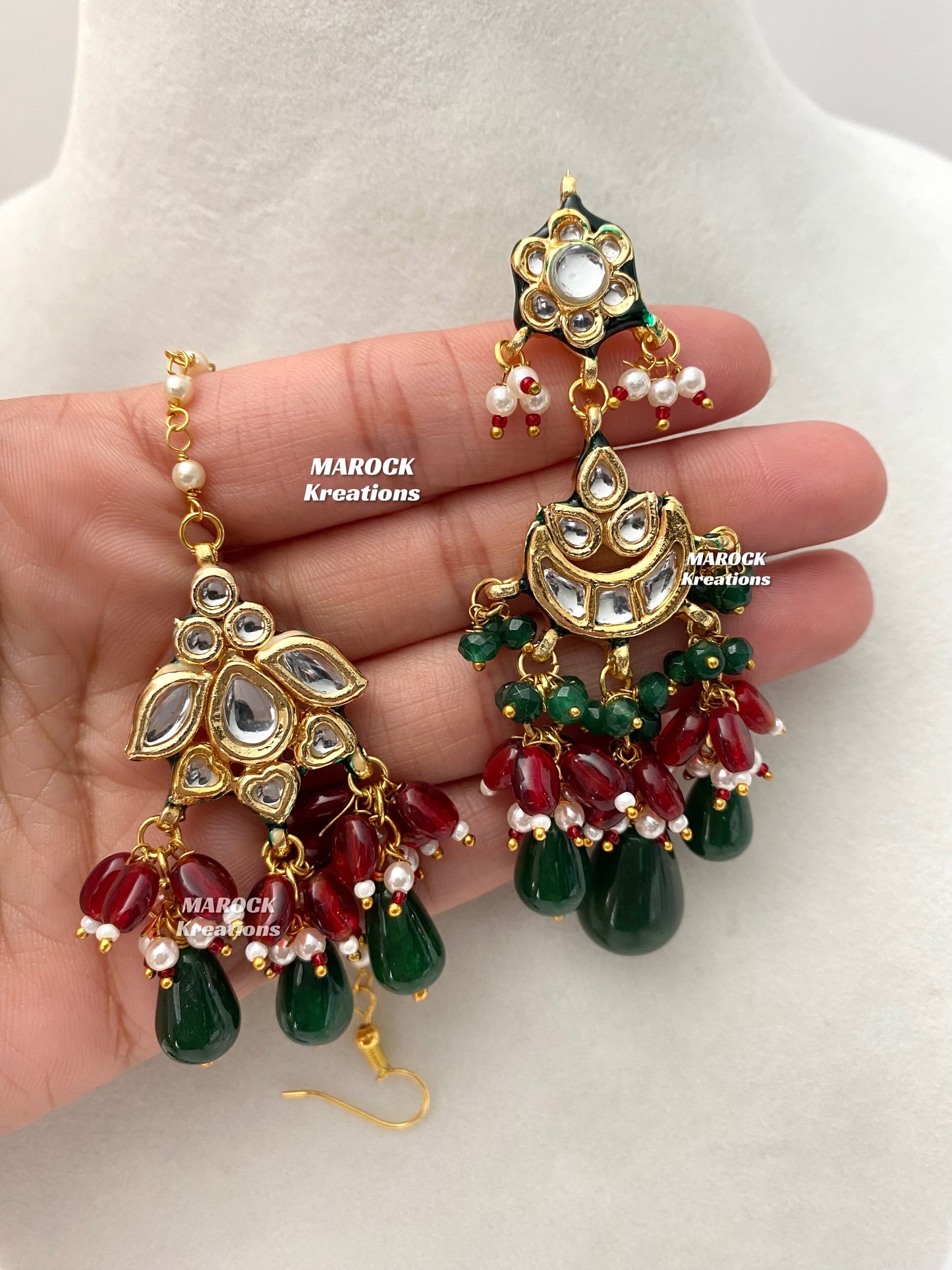 Brinda Premium Quality Kundan Meenakari Statement Choker set