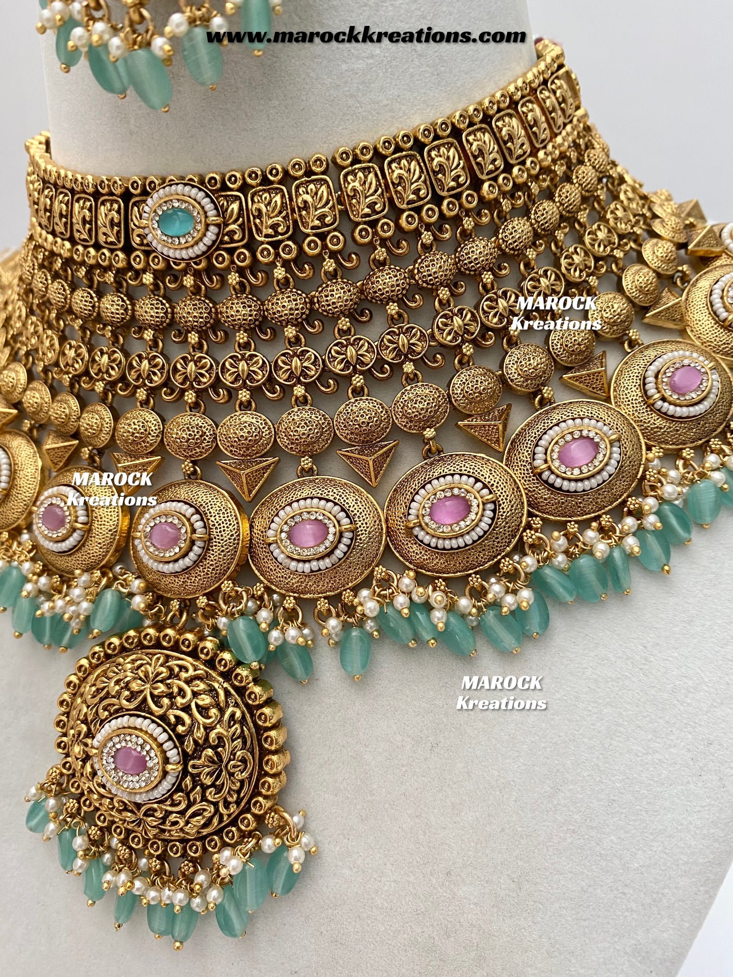 Aastha Premium Quality Gold Plated Bridal set