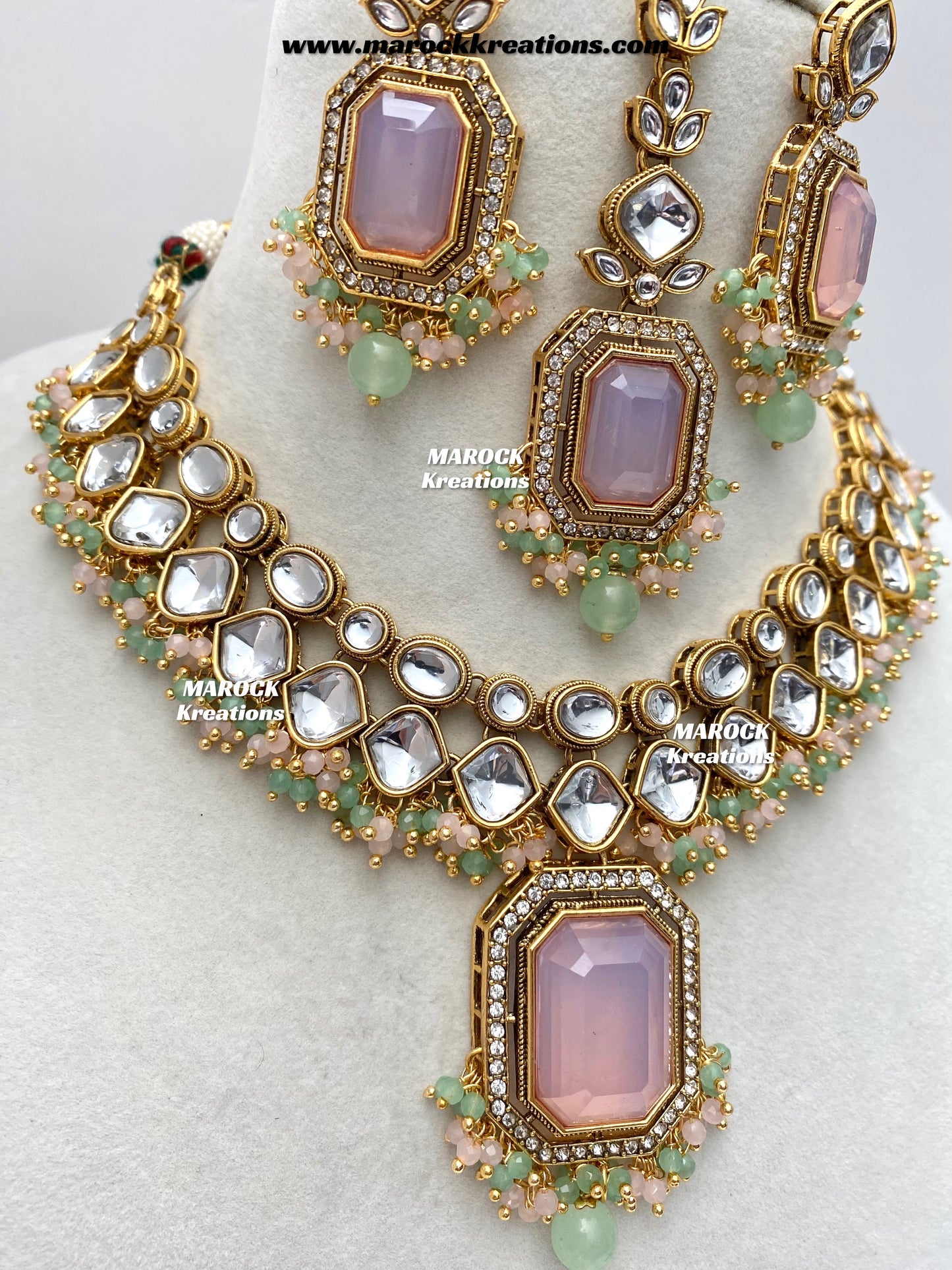 Shabnam Premium Quality Kundan Statement Necklace set