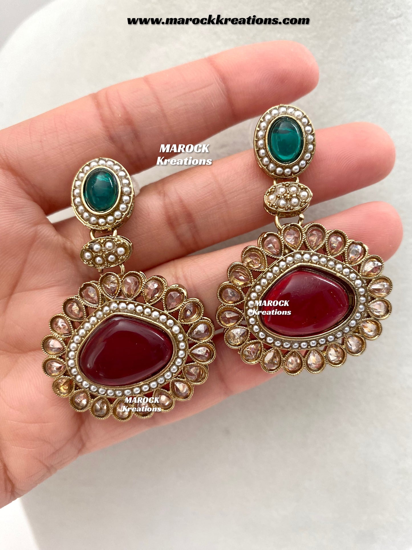 Nadira Kundan Polki double layer Necklace set