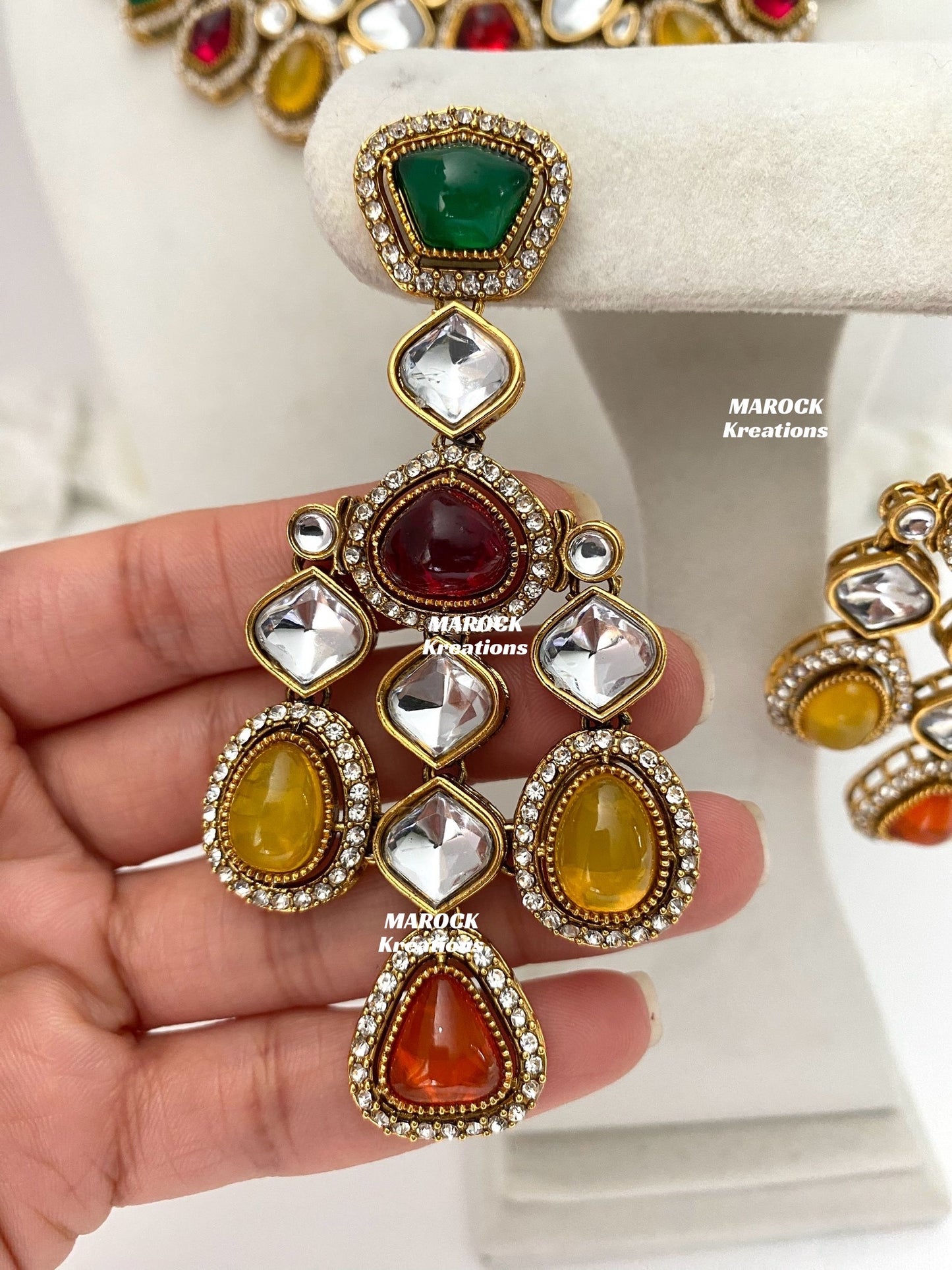 Patriza Sabyasachi inspired Premium Quality Kundan Statement Necklace set